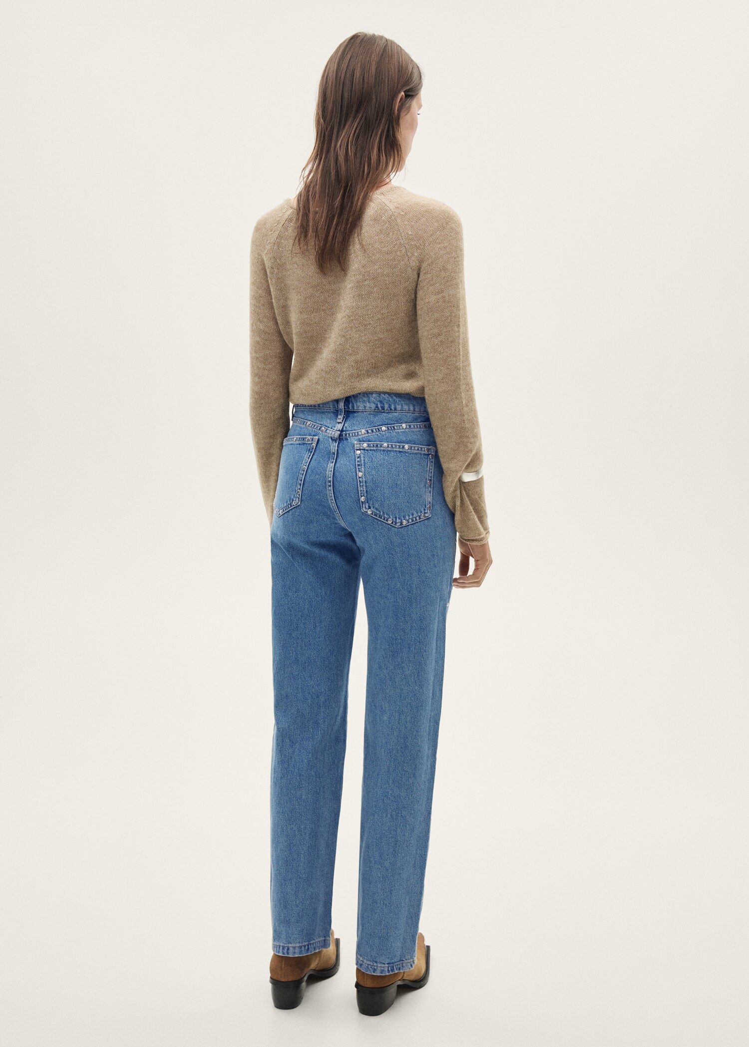 Straight-fit jeans with studs - Reverse of the article