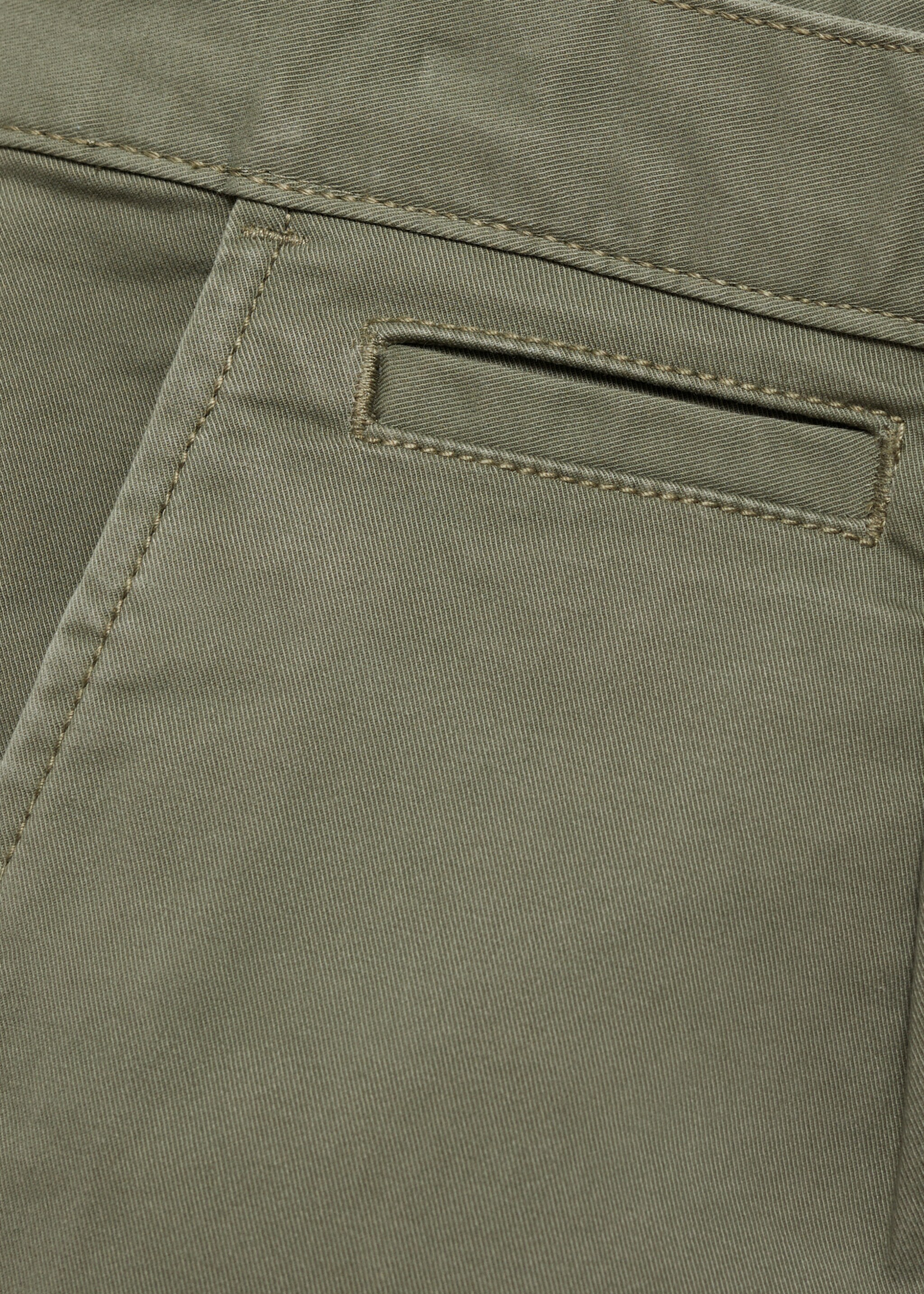 Regular fit pleated cotton trousers - Details of the article 0