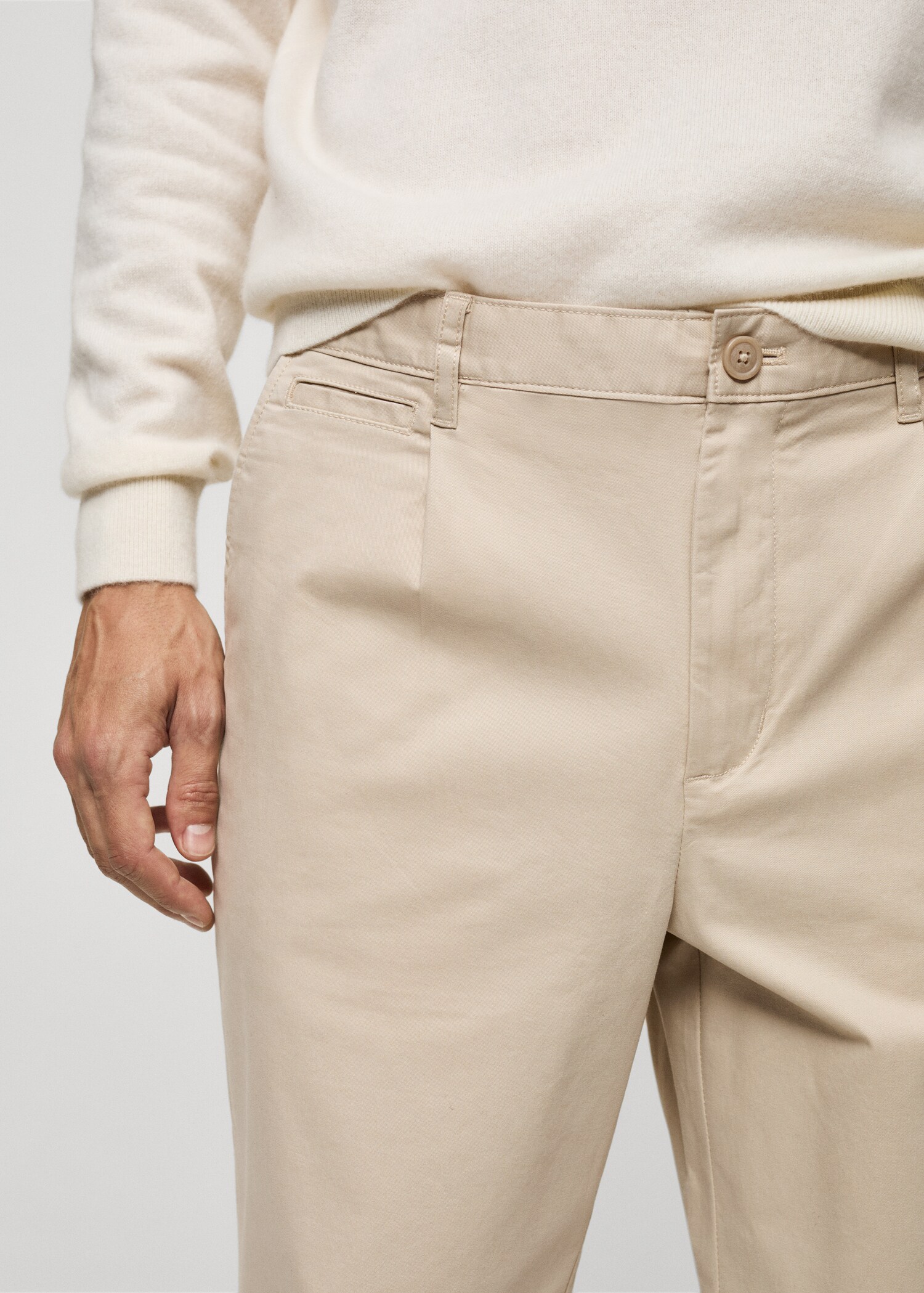 Pantalón regular fit algodón pinzas - Detalle del artículo 1