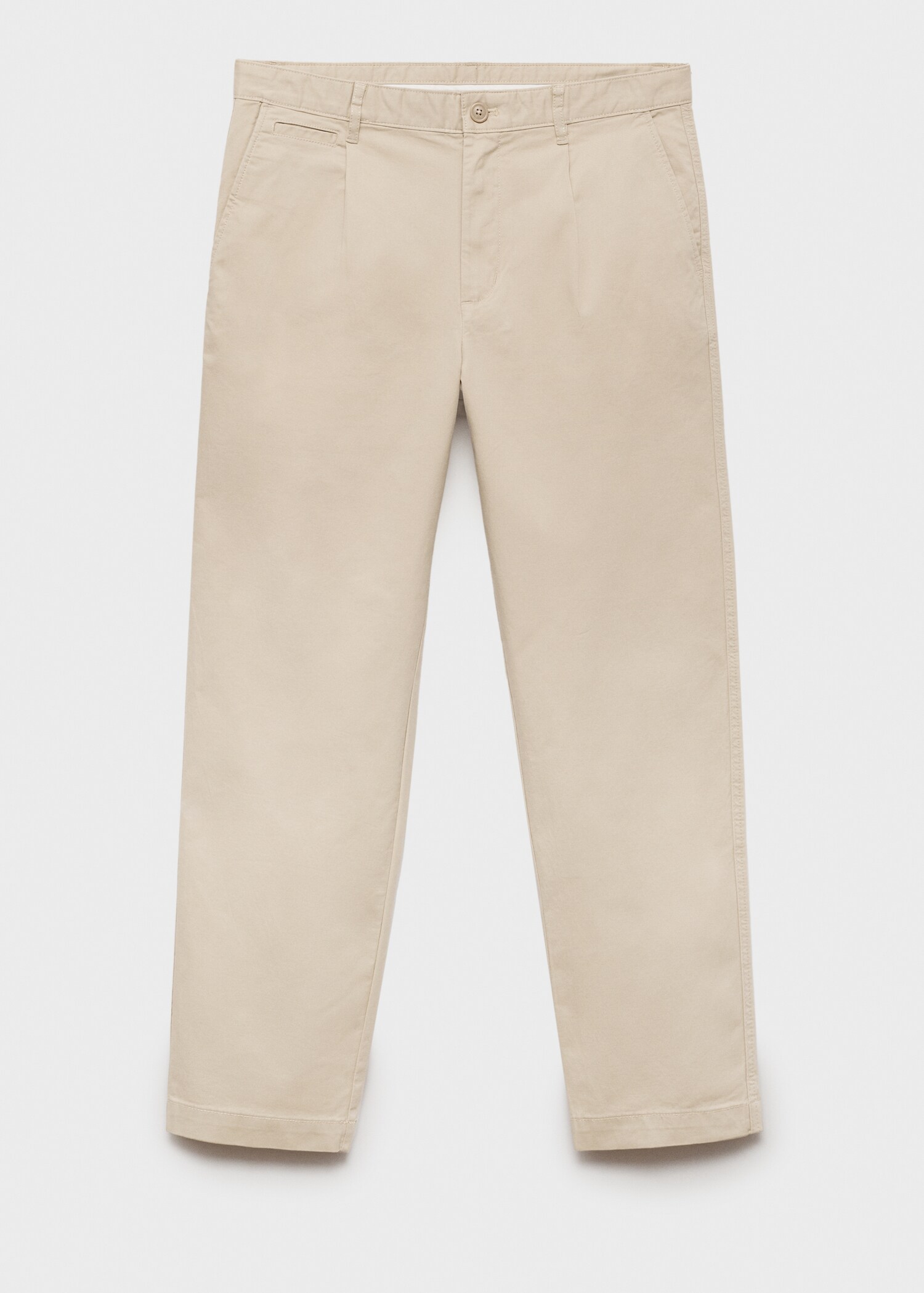 Regular Fit Bundfaltenhose aus Baumwolle - Artikel ohne Model