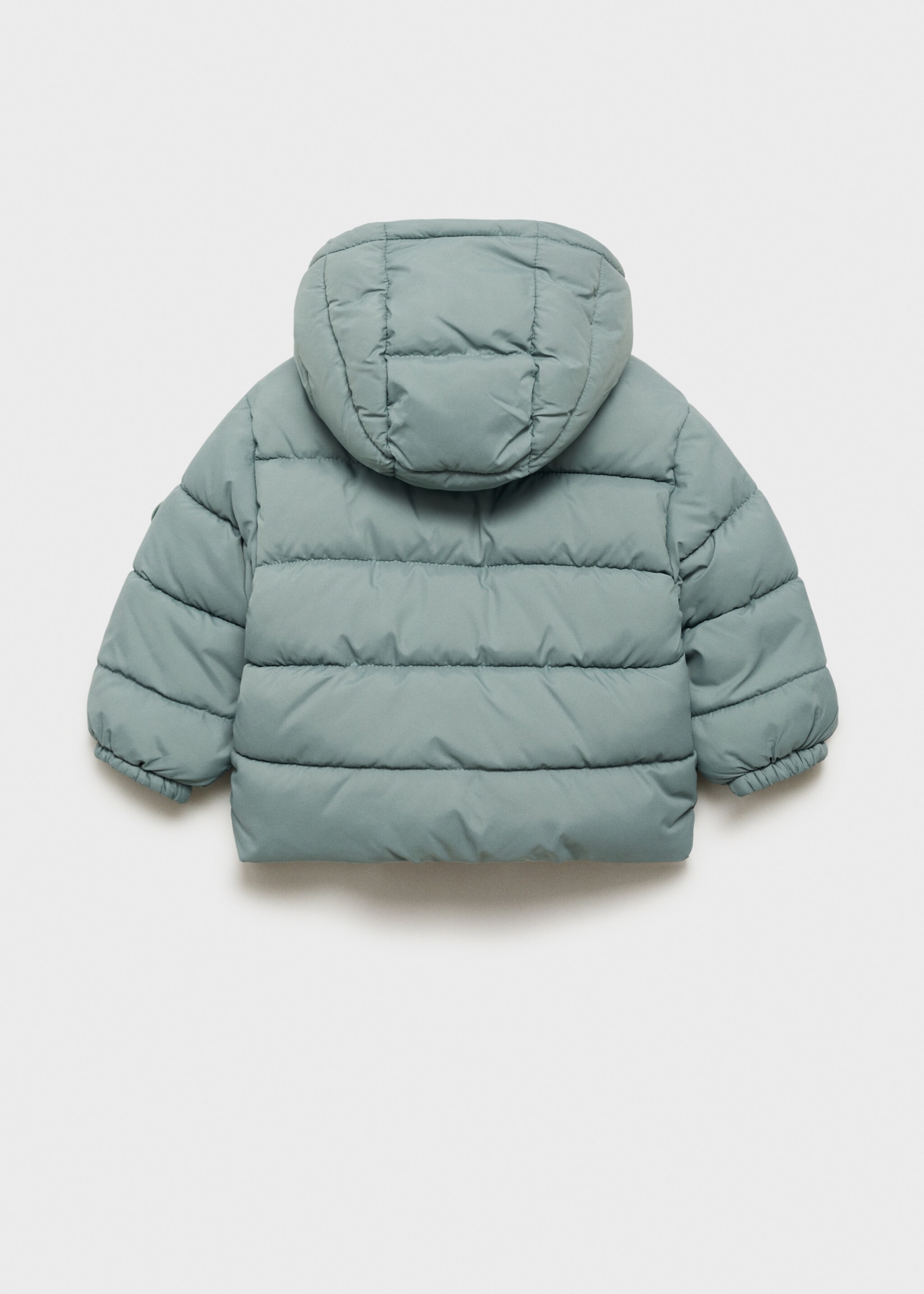 Hood quilted coat - Reverse of the article
