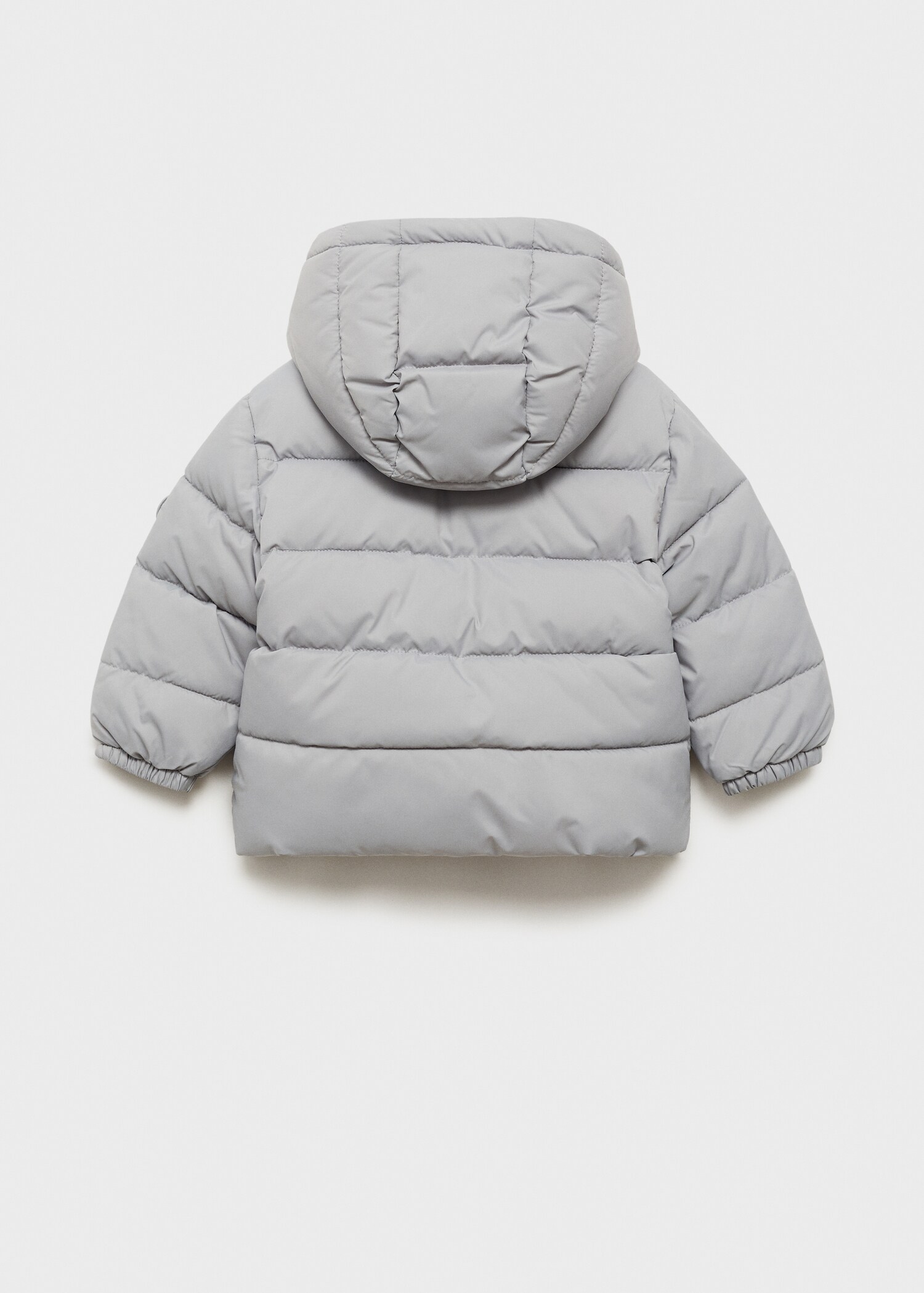 Hood quilted coat - Reverse of the article