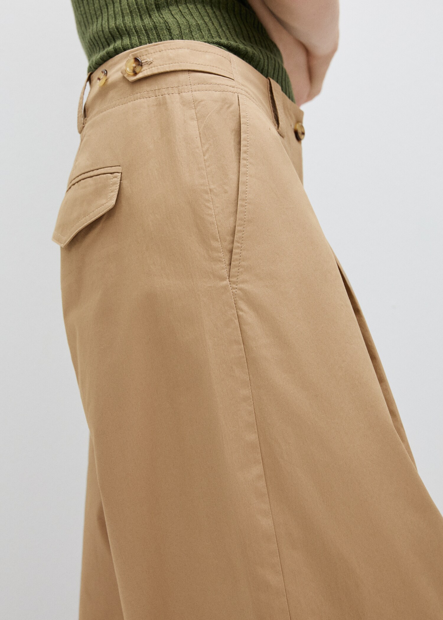 Wideleg pleated trousers - Details of the article 6