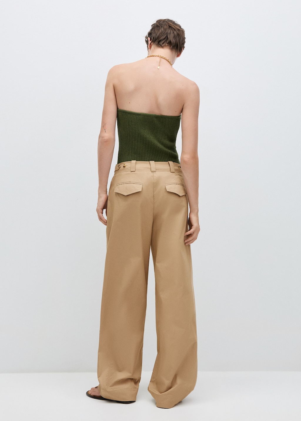Pantalon camel femme mango sale