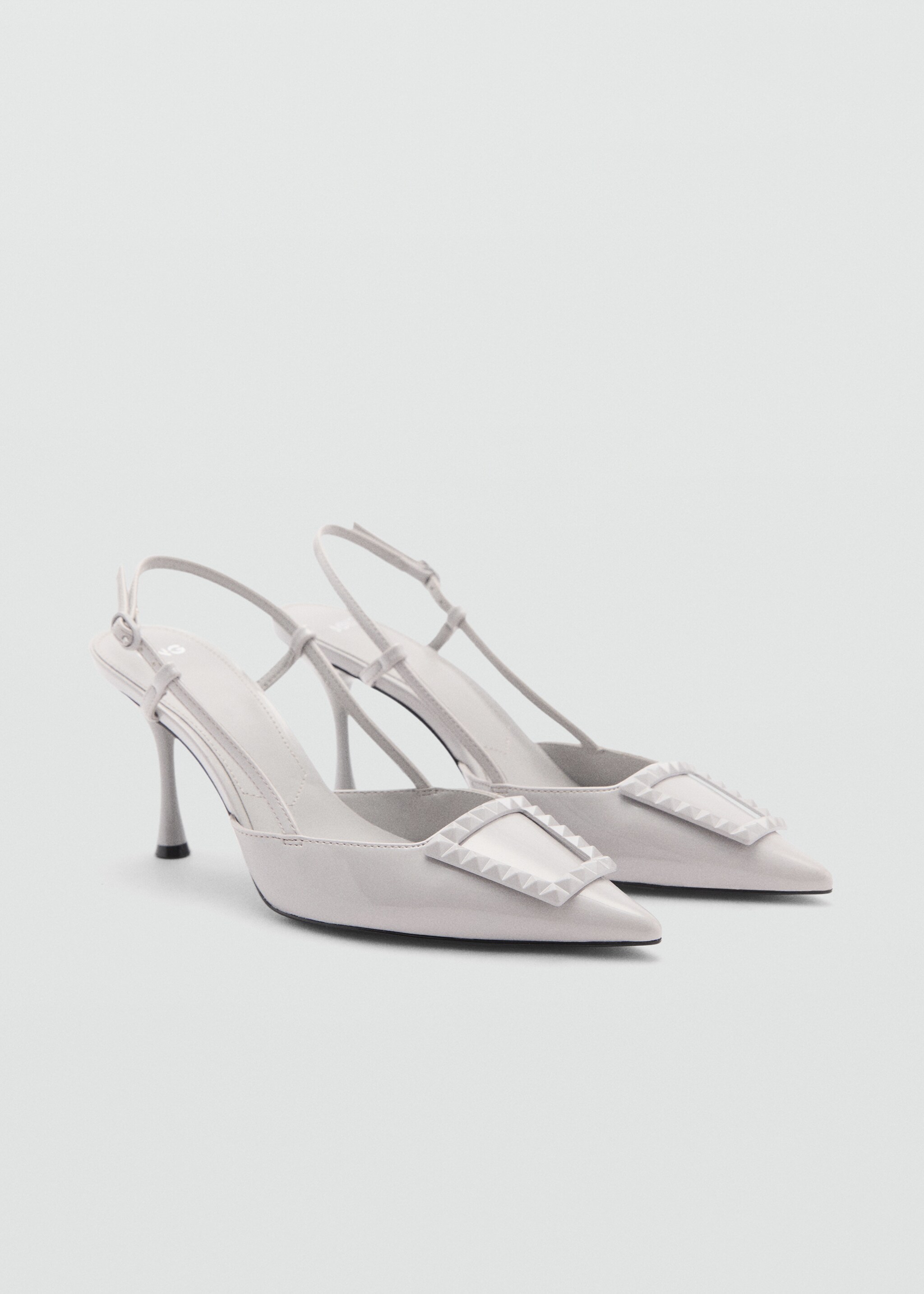 Patent leather slingback-heeled shoes - Medium plane