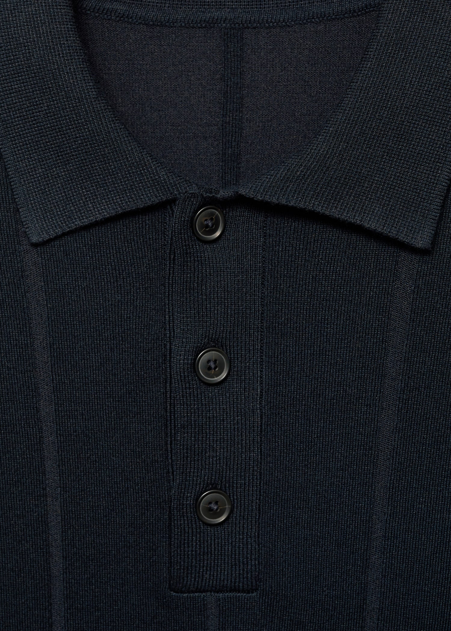 Fine rib-knit polo shirt - Details of the article 8