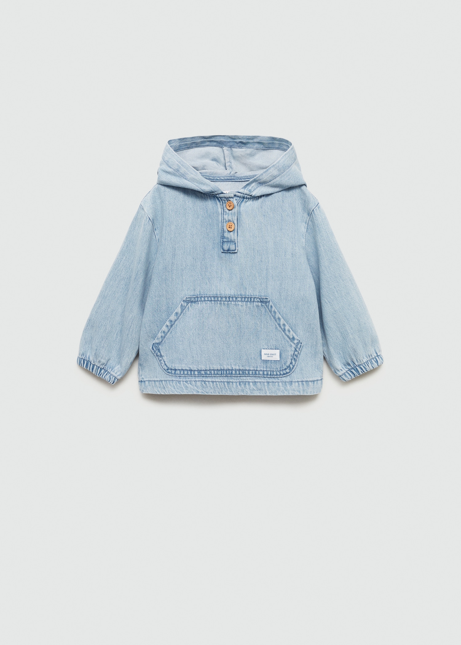 Denim jacket with kangaroo pocket Kids MANGO Niger