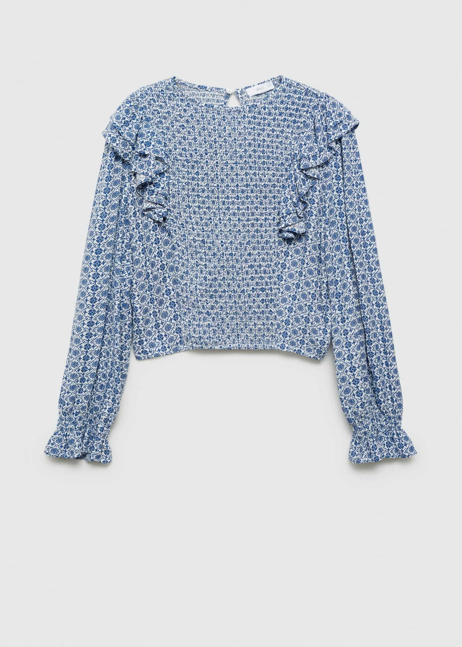 Blouse imprimée à volants - Article sans modèle
