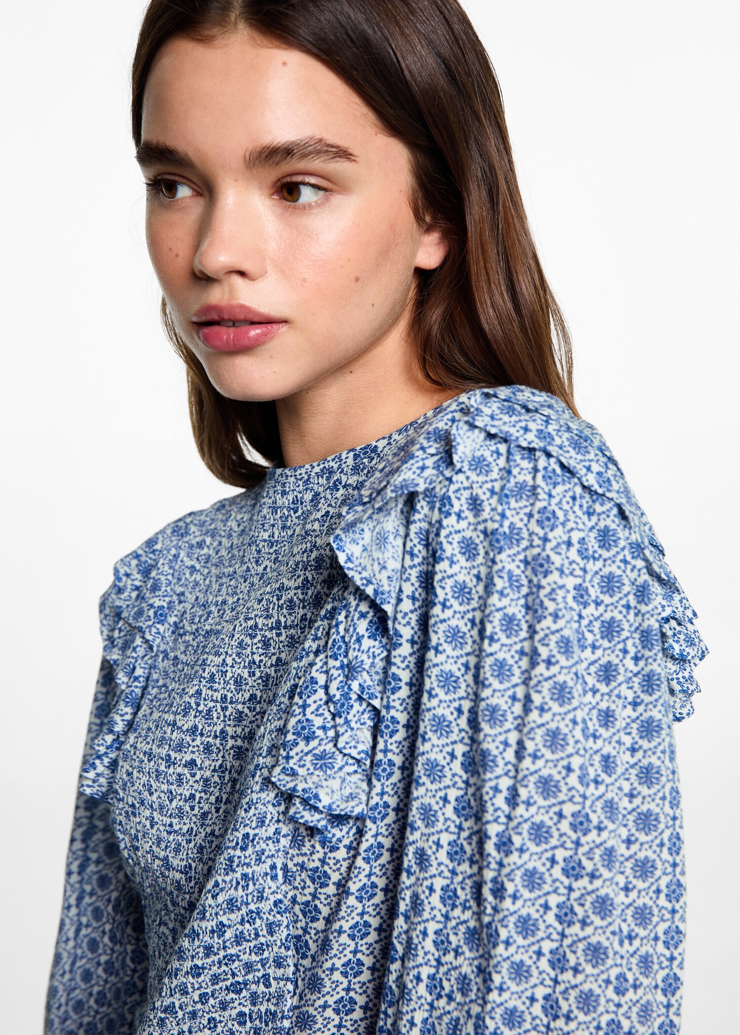 Blouse imprimée à volants - Détail de l'article 1