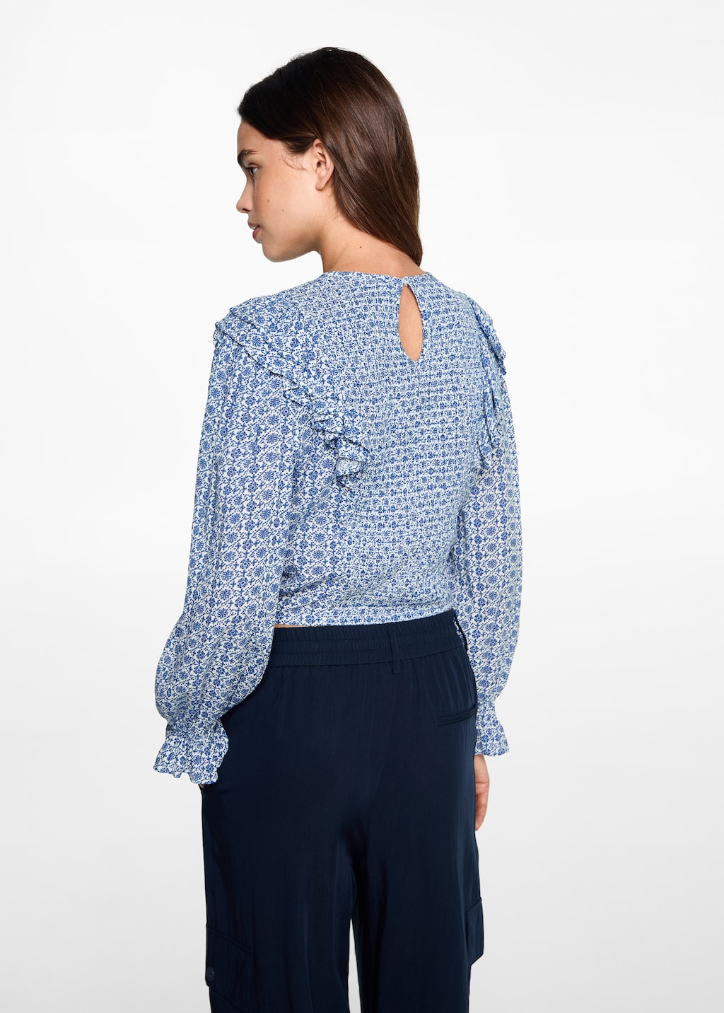 Blusa estampada volantes