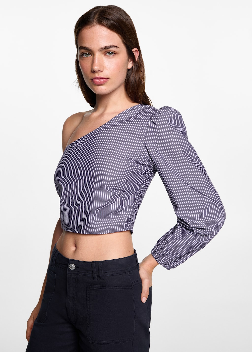 Blusa asimetrica rayas