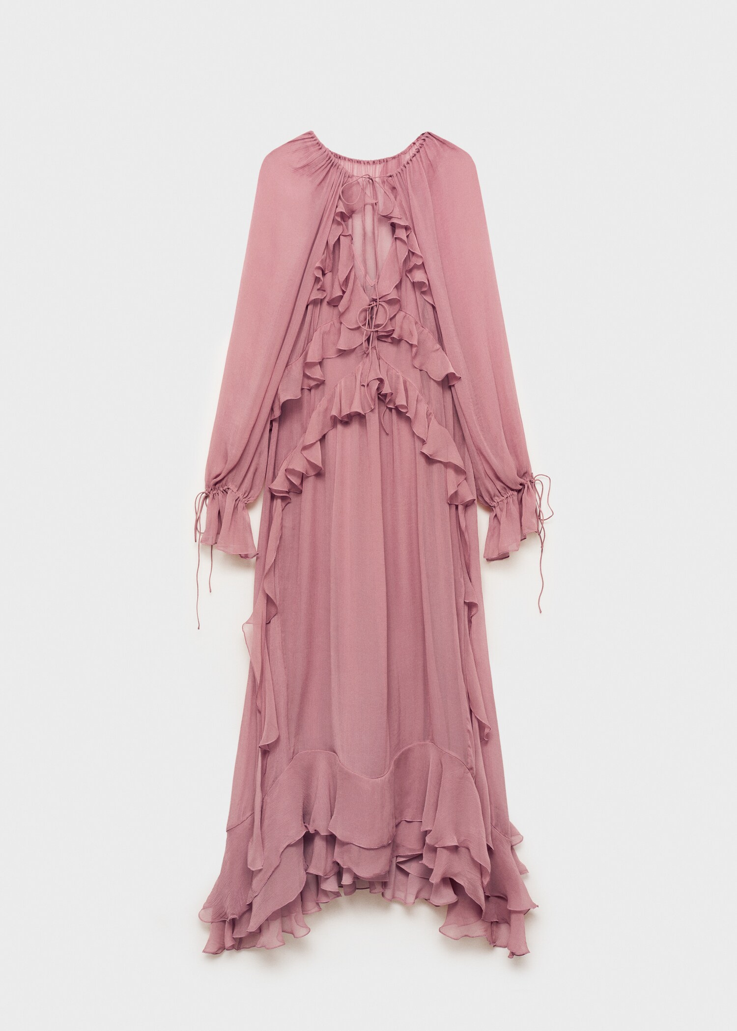 Robe gaze semi-transparente volants - Article sans modèle