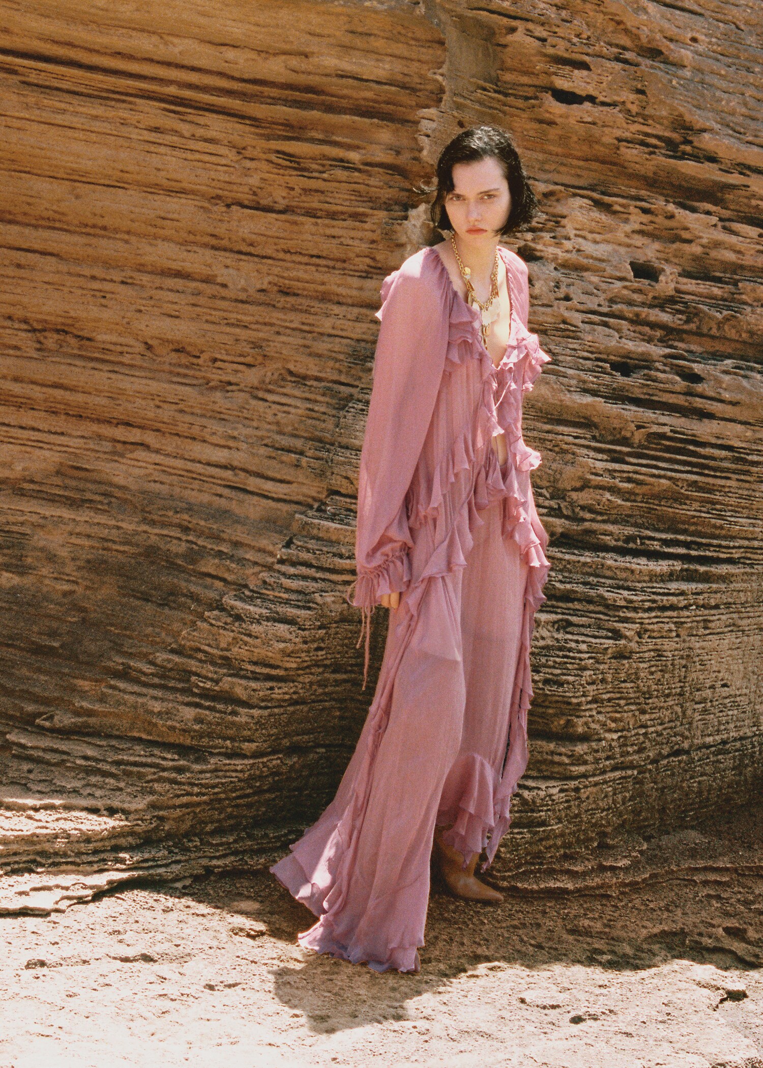 Robe gaze semi-transparente volants - Détail de l'article 7