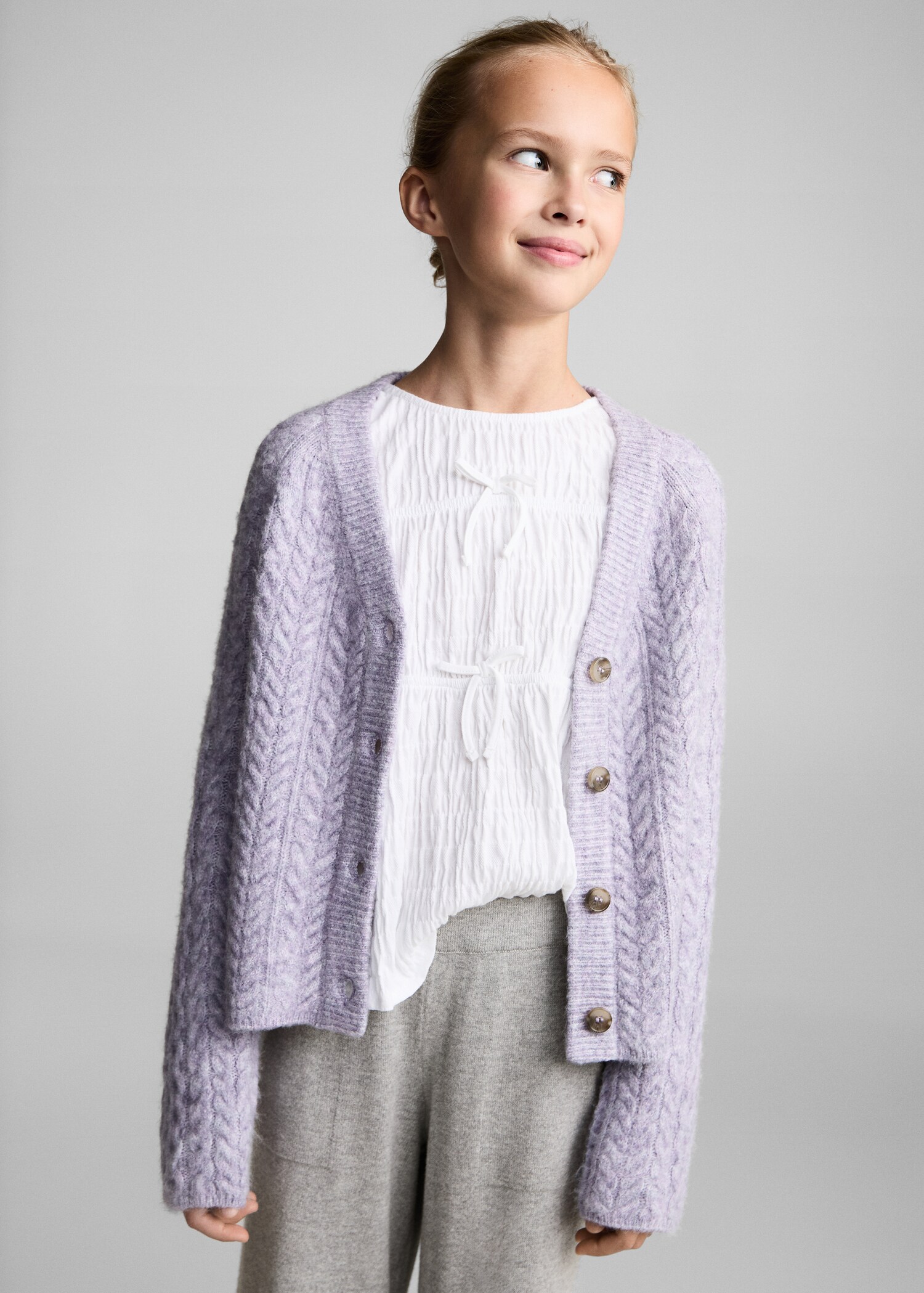 Knitted culotte trousers - Medium plane