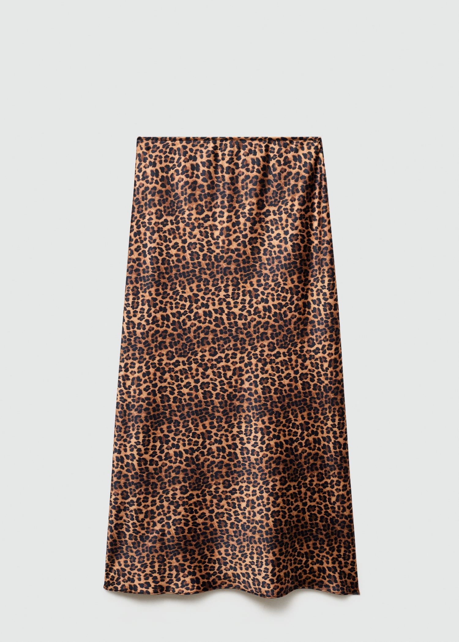 Leopard-print satin skirt - Article without model