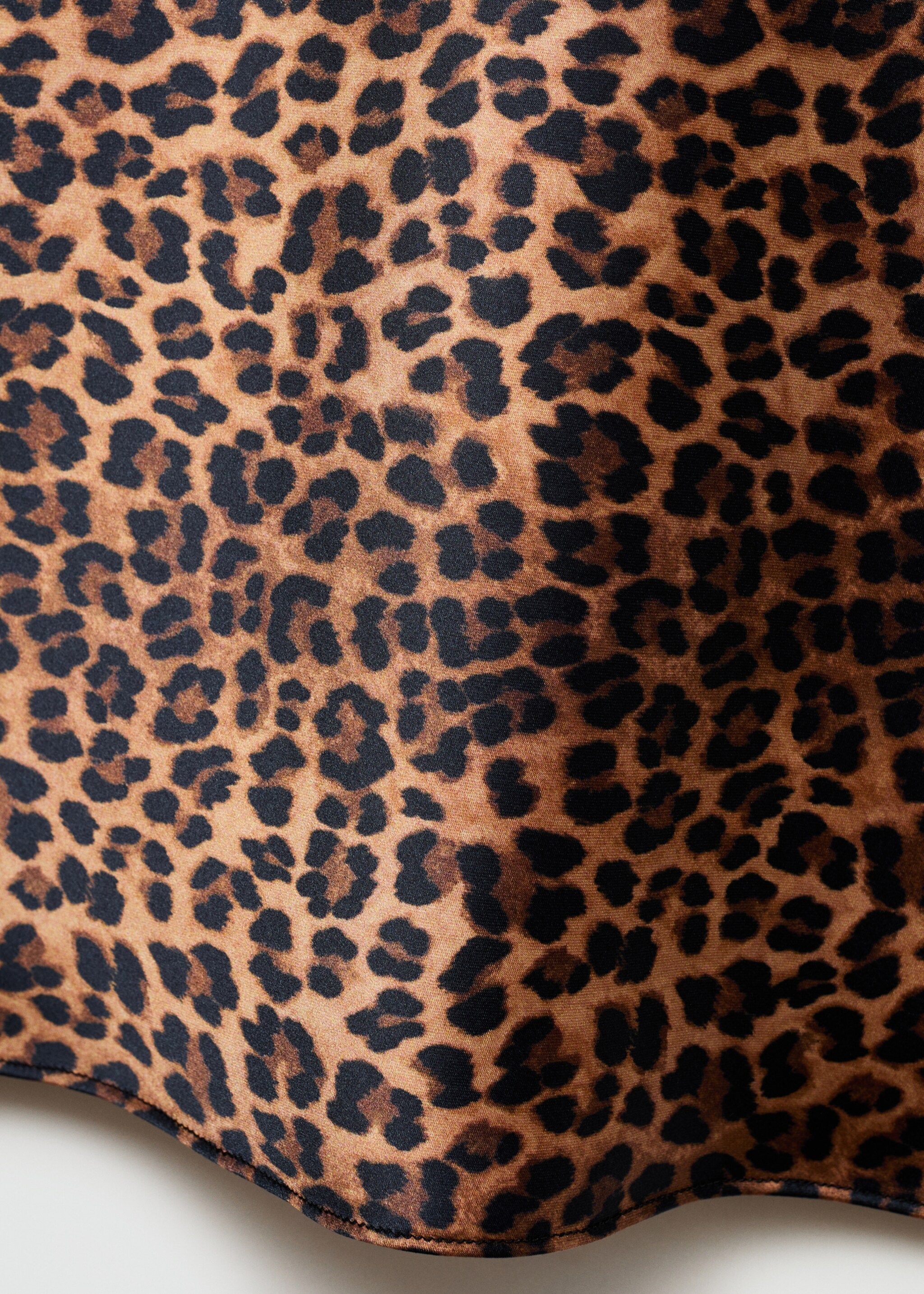 Leopar desenli saten etek - Ürün detayı 0, Kahverengi. Ref: 77095153-00.