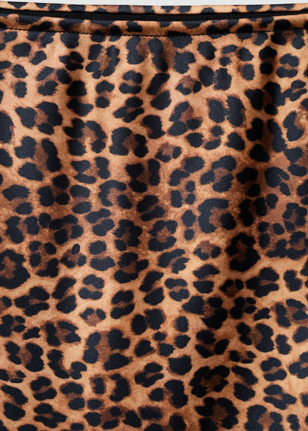 Leopard print satin skirt