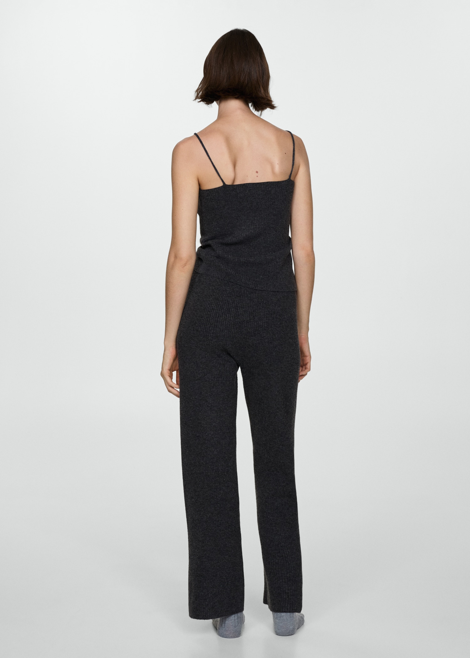 Pantalon maille côtelée fine - Verso de l’article