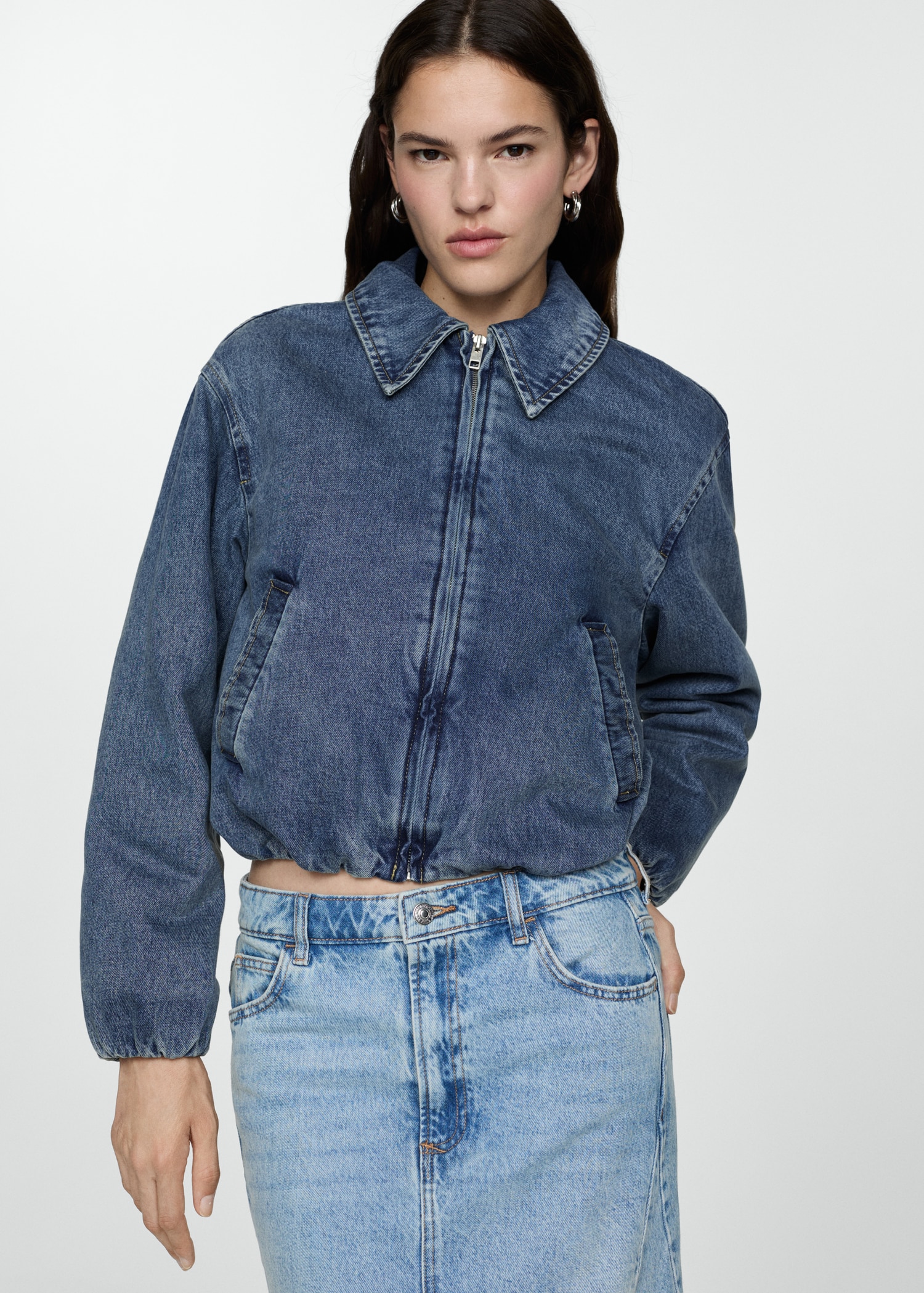 Pocketed denim jacket - Medium plane