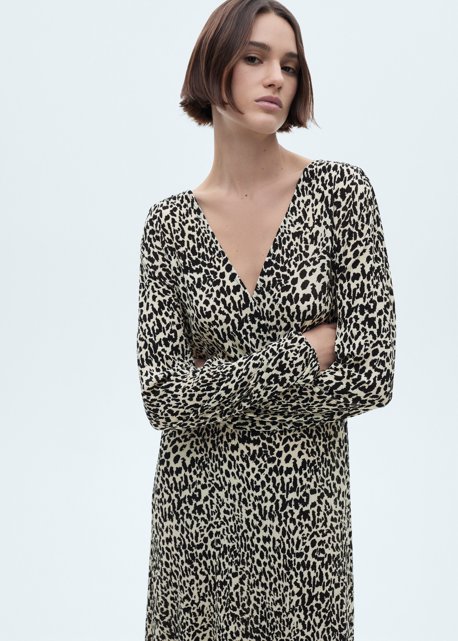 Leopard-print long dress - Medium plane