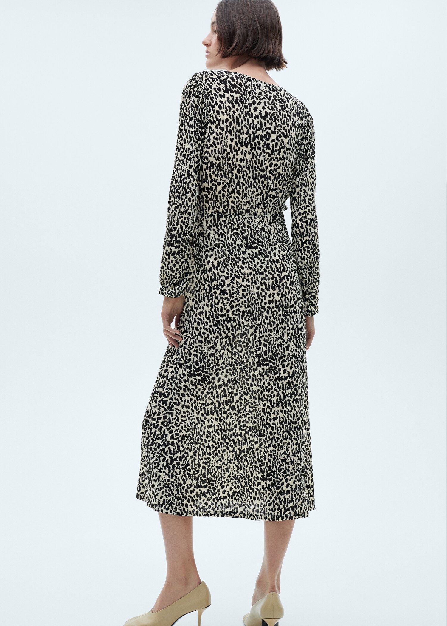 Leopard-print long dress - Reverse of the article