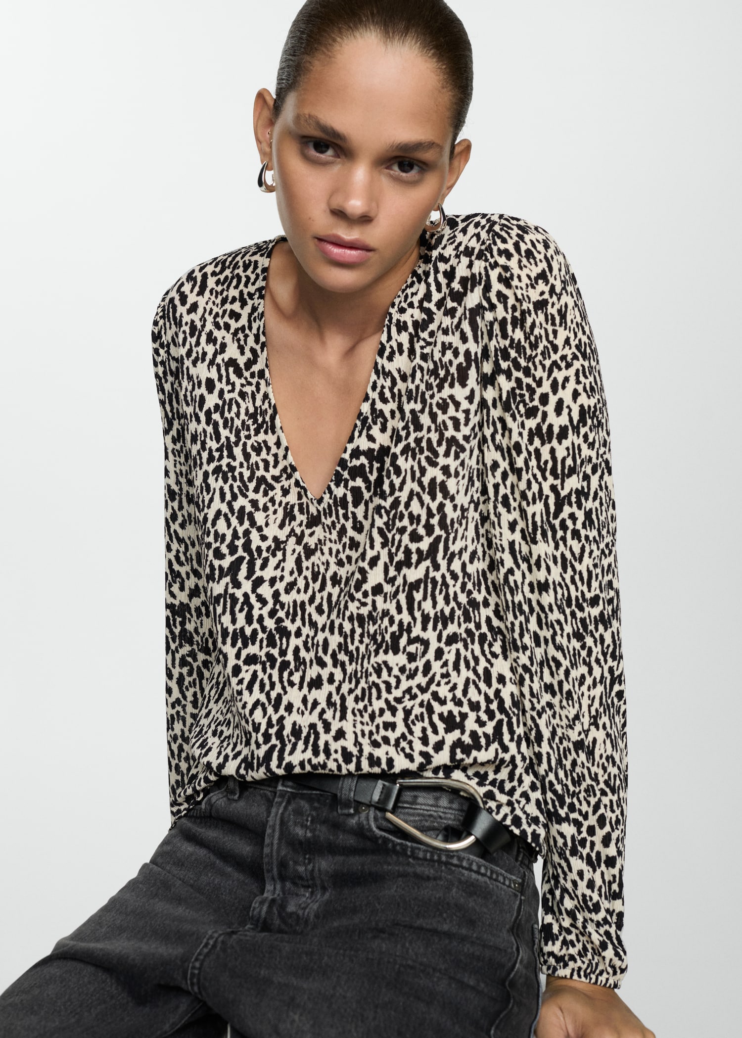 Blusa estampado animal print - Main Image