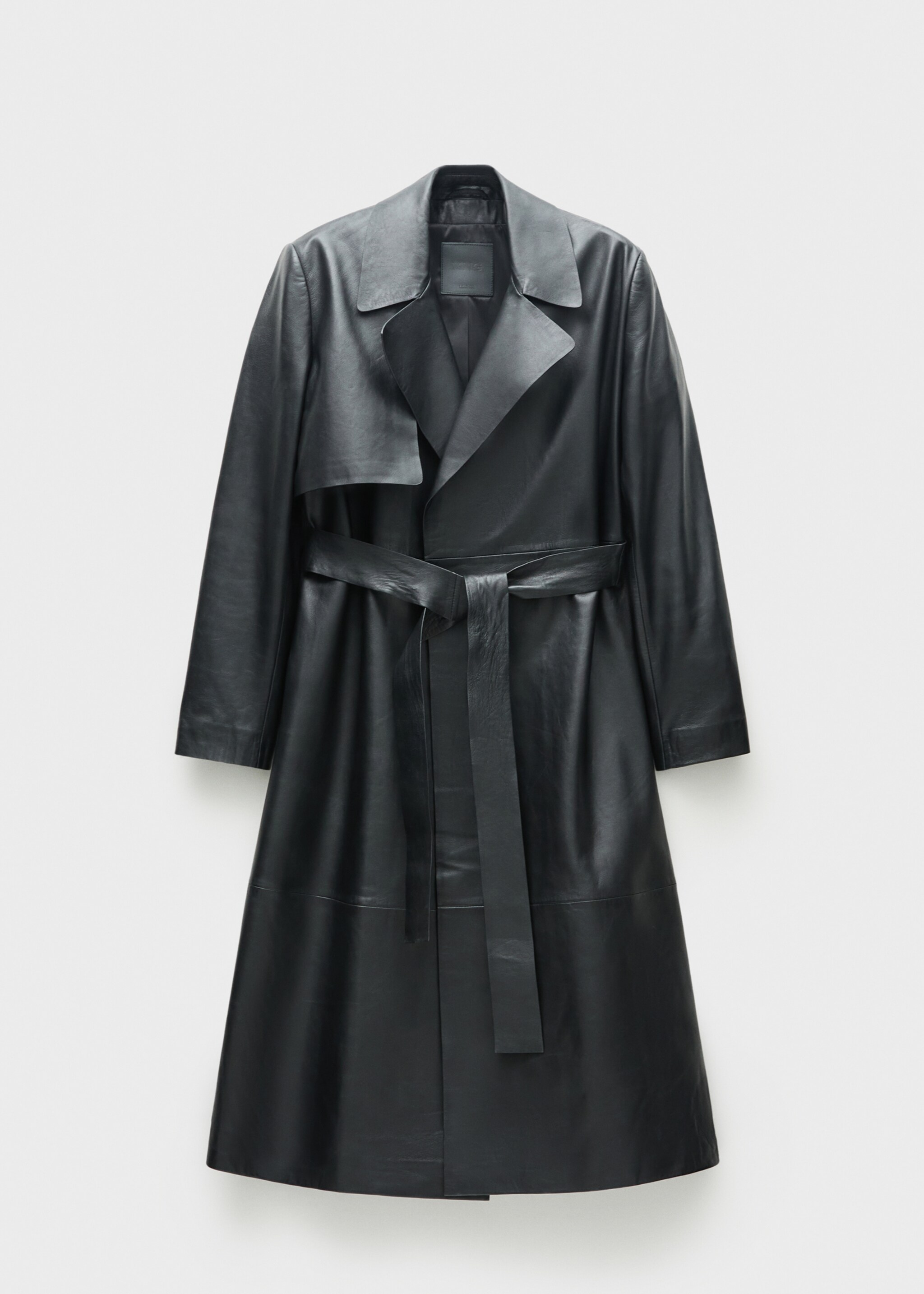 Leather trench coat with bow - Article without model