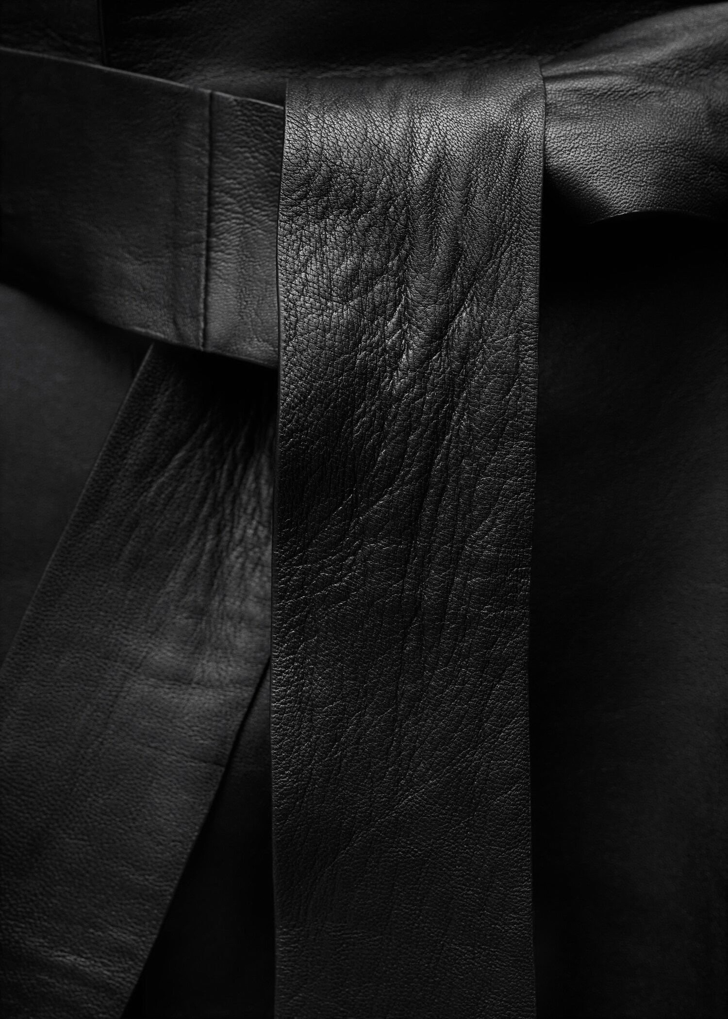 Trench cuir ceinture - Détail de l'article 0