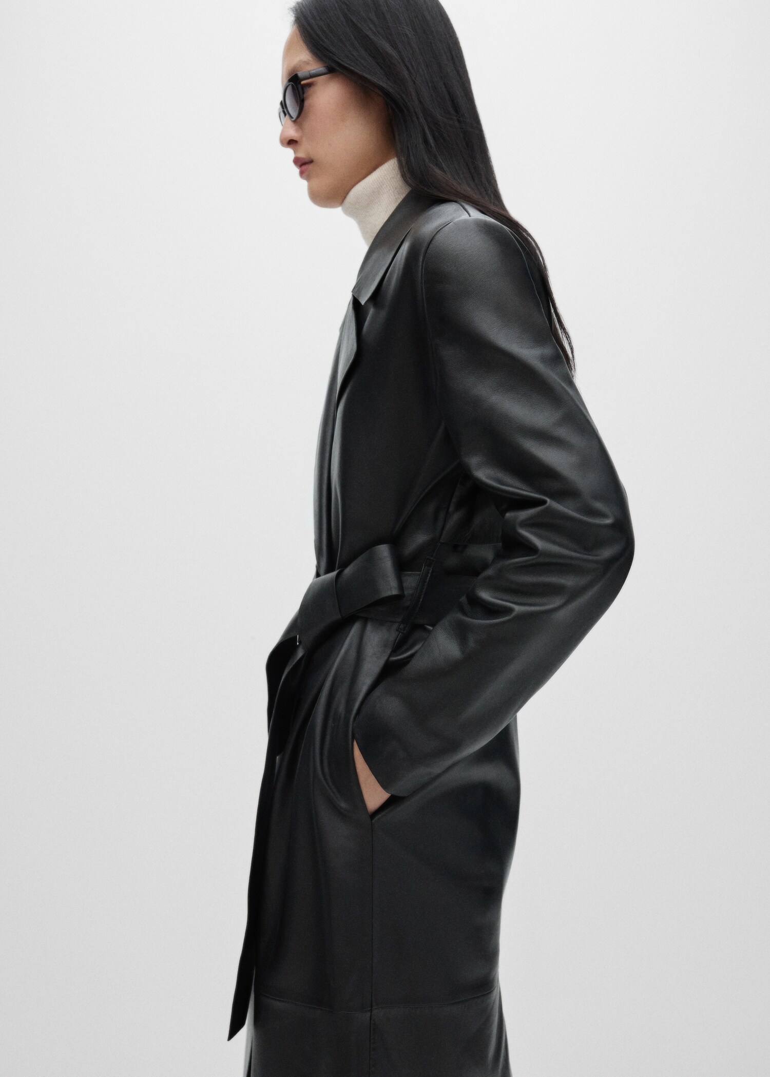 Trench cuir ceinture - Détail de l'article 1