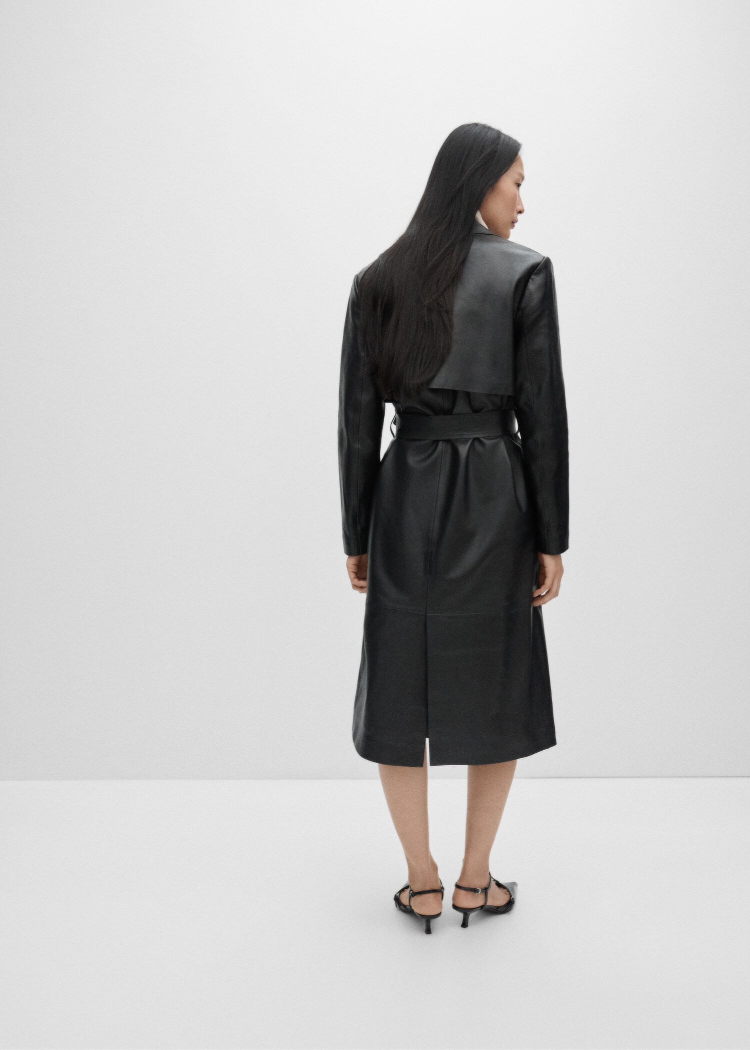 Trench cuir ceinture - Verso de l’article