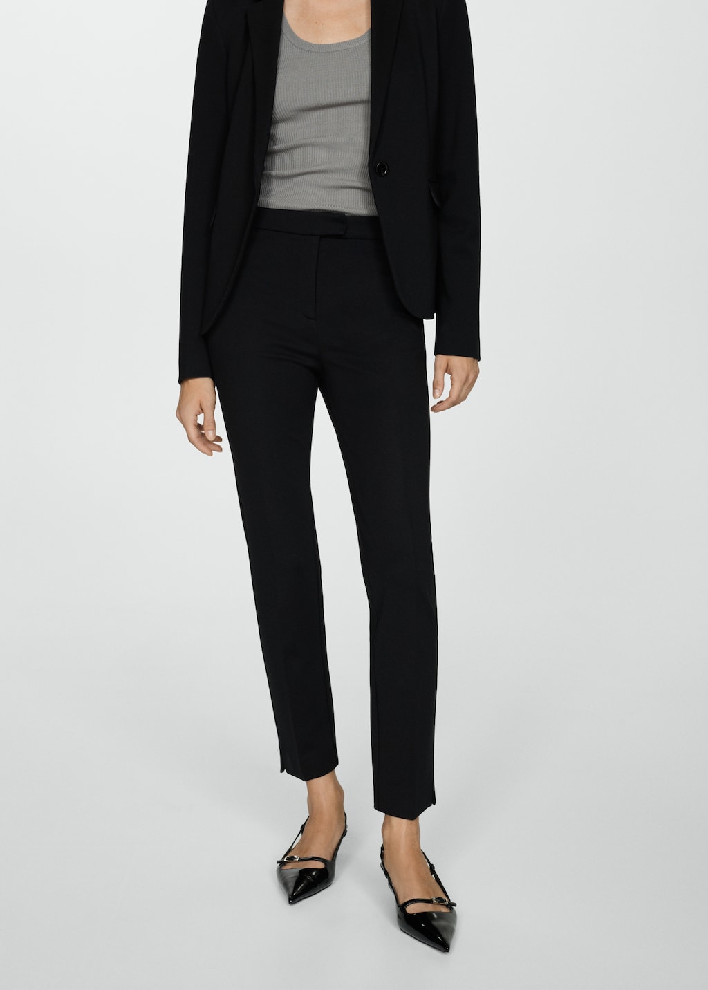 Mango Gerade Hose aus Romanit-Jersey