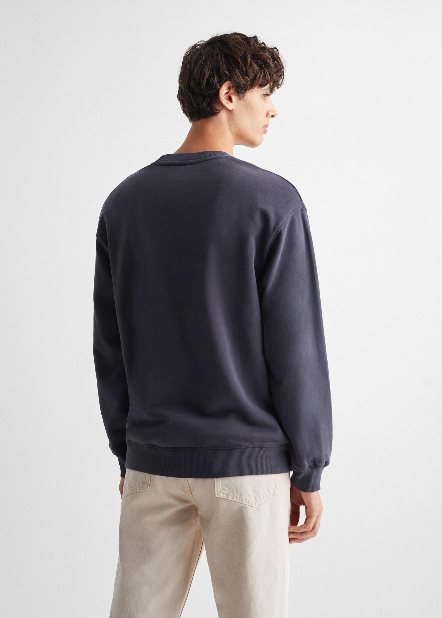 Basic cotton sweater - Reverse of the article
