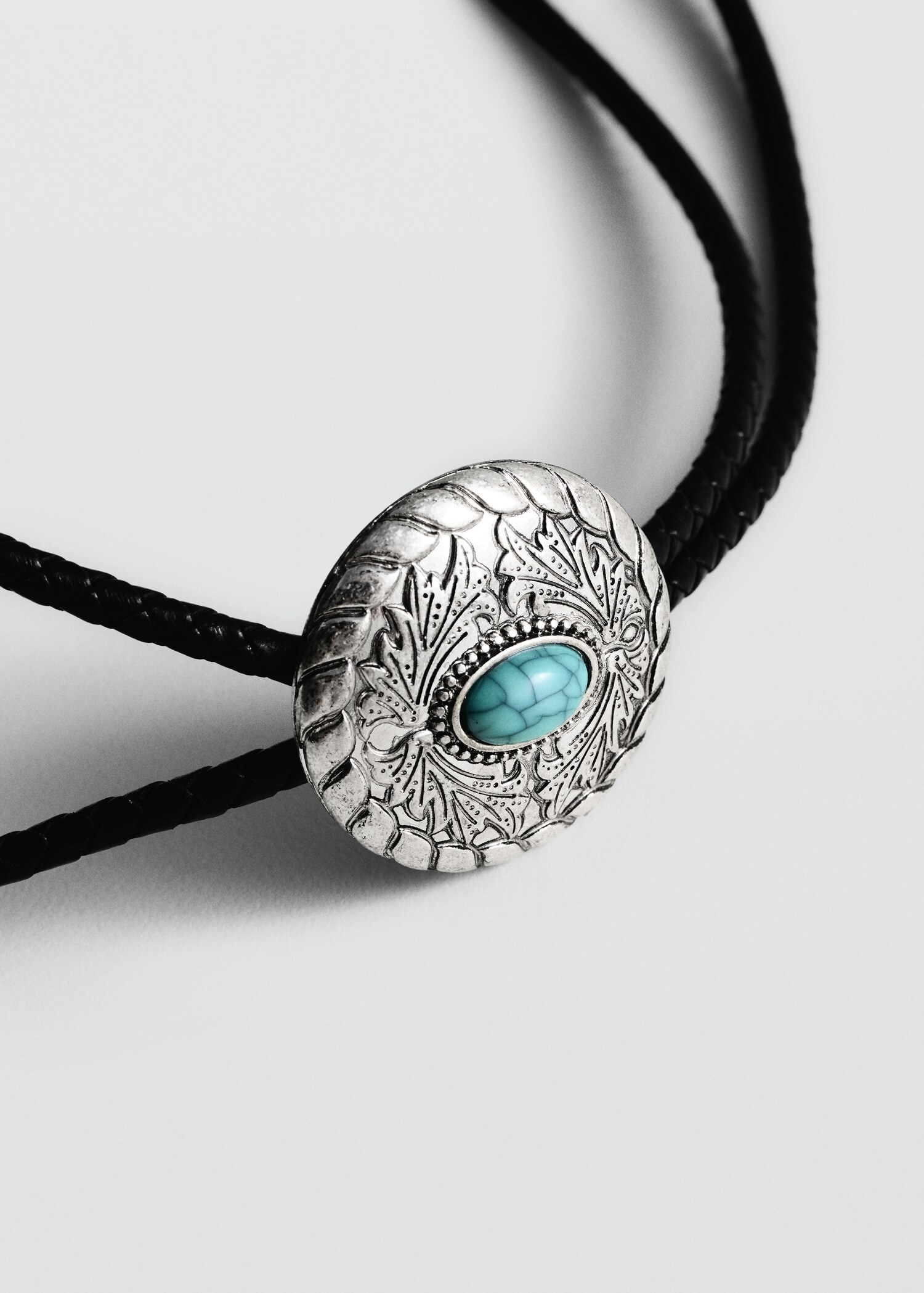 Beaded cord necklace - Medium plane