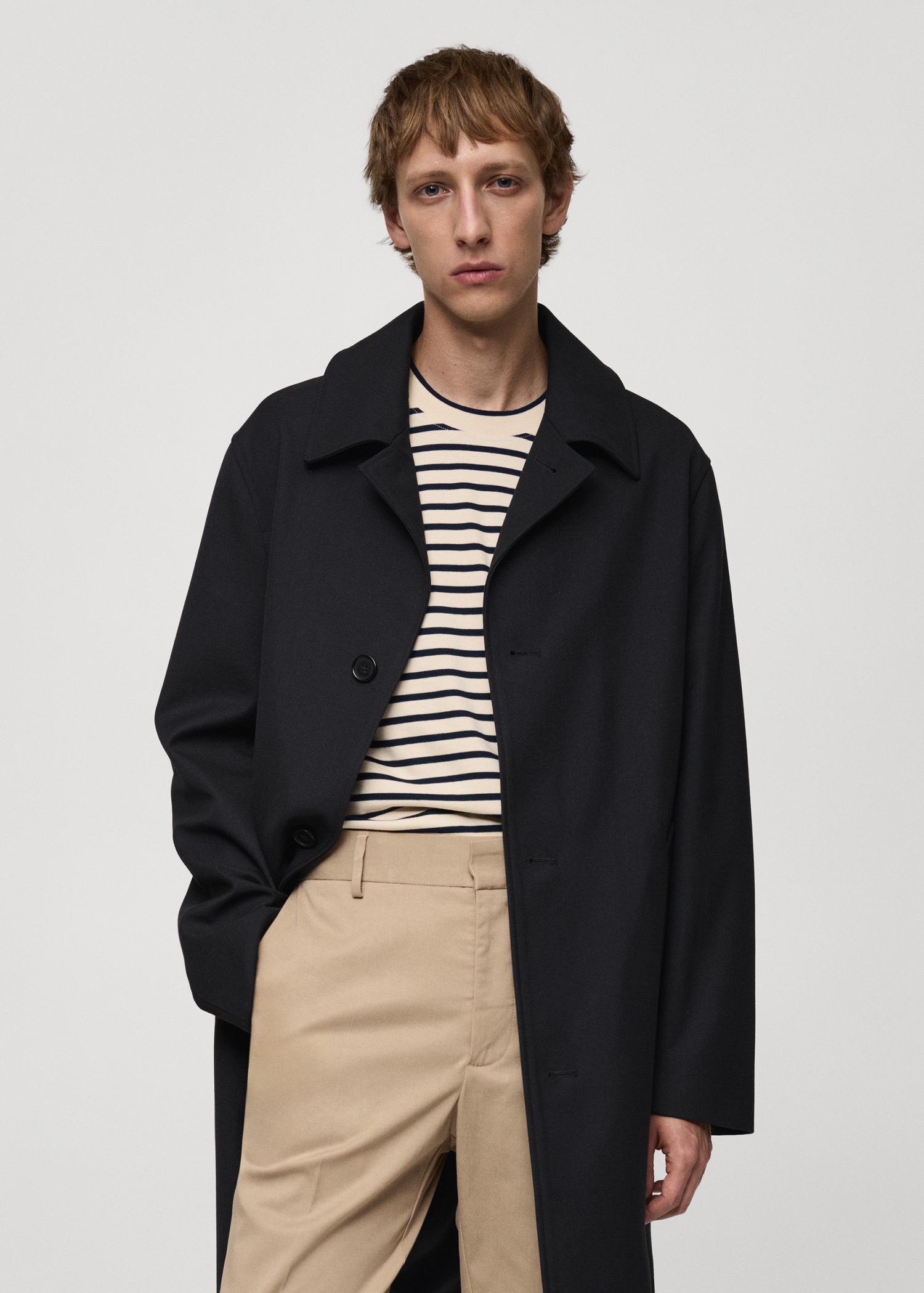 Manteau Laine Oversize Homme Trench Oversize Comfort Stretch Homme