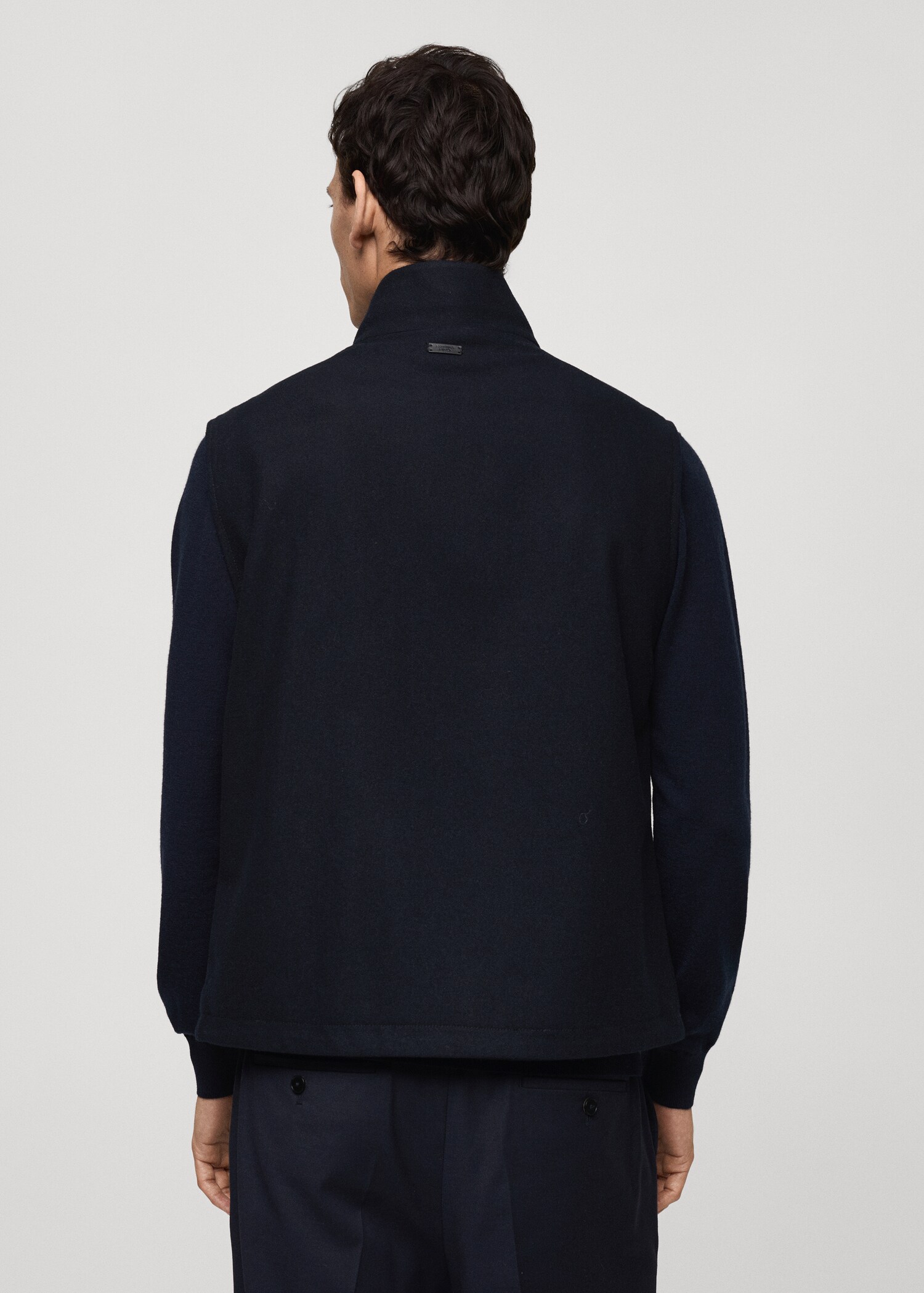 Wool-blend gilet with pockets - Reverse of the article