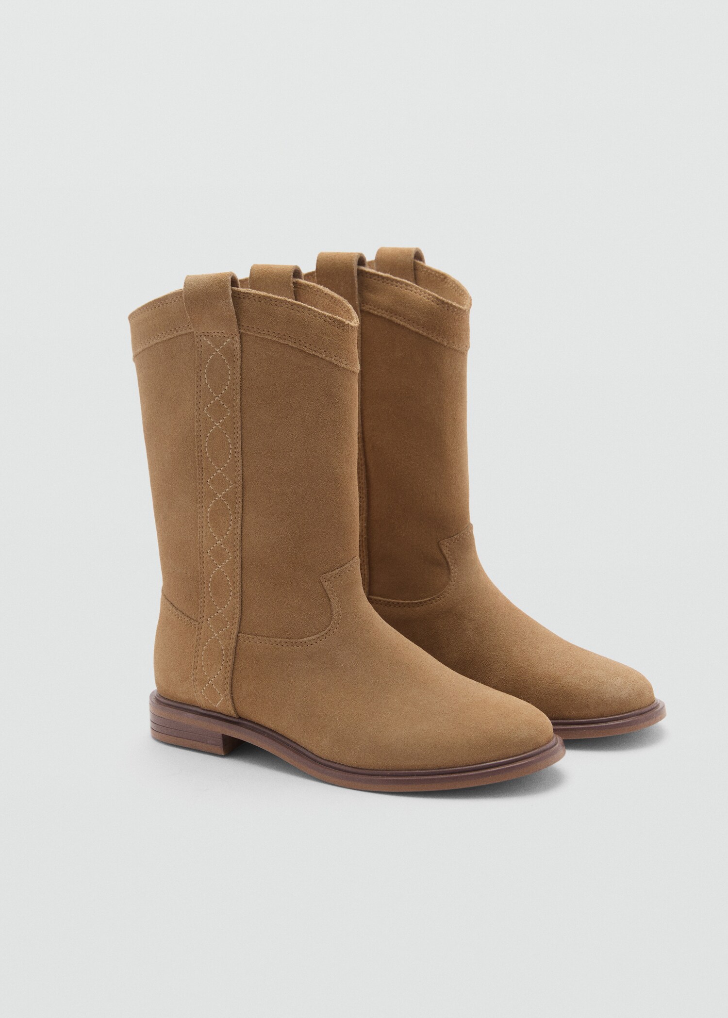 Knee-high leather boots - Medium plane