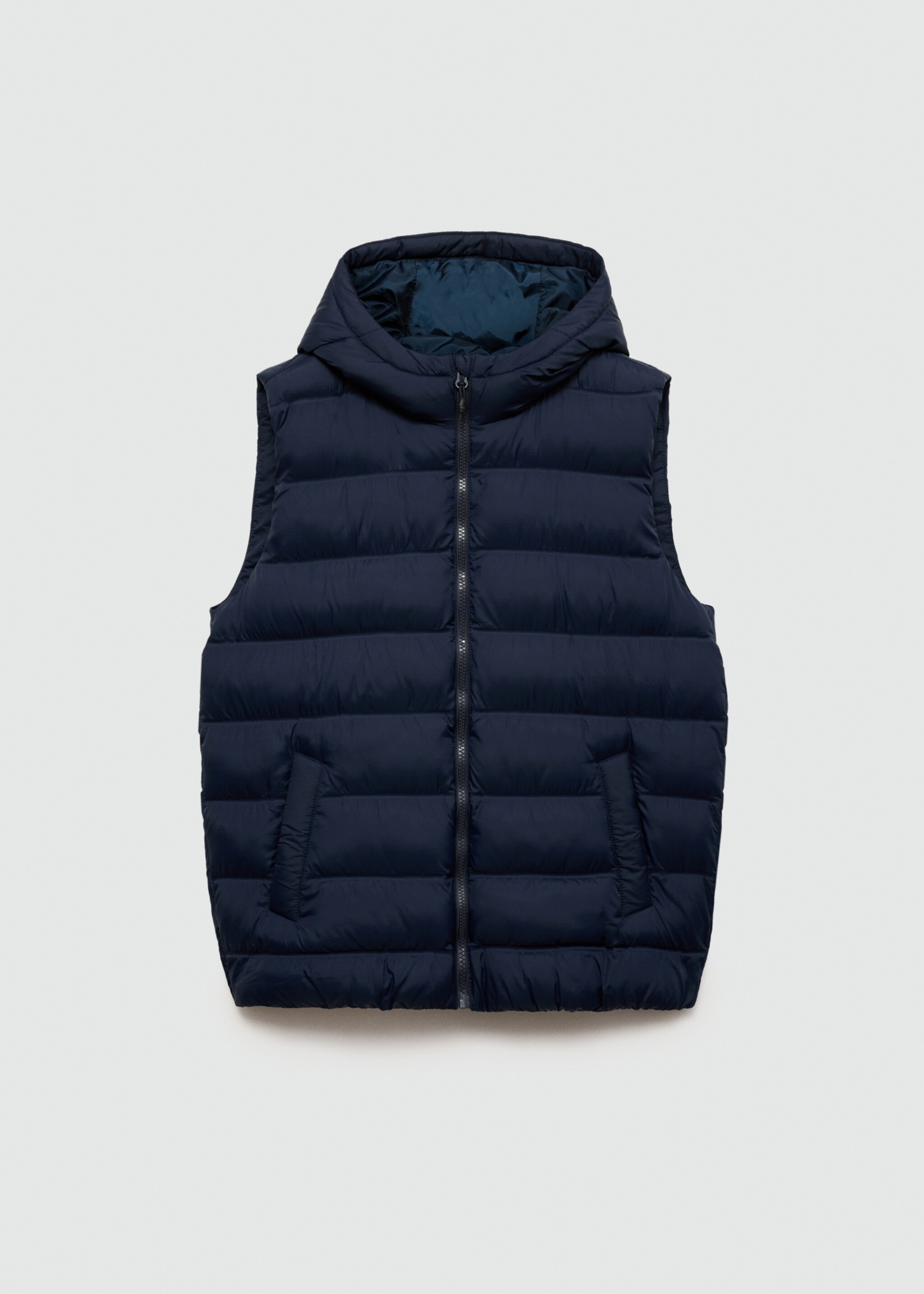 Quilted gilet with hood - Article without model