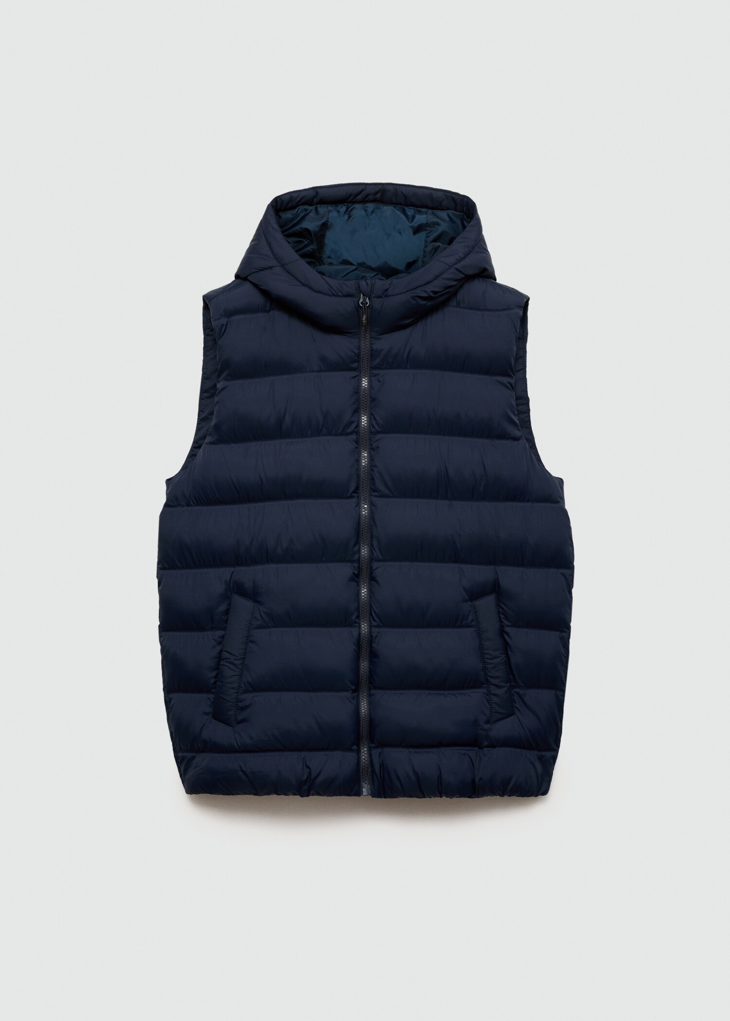 Quilted gilet with hood - Article without model