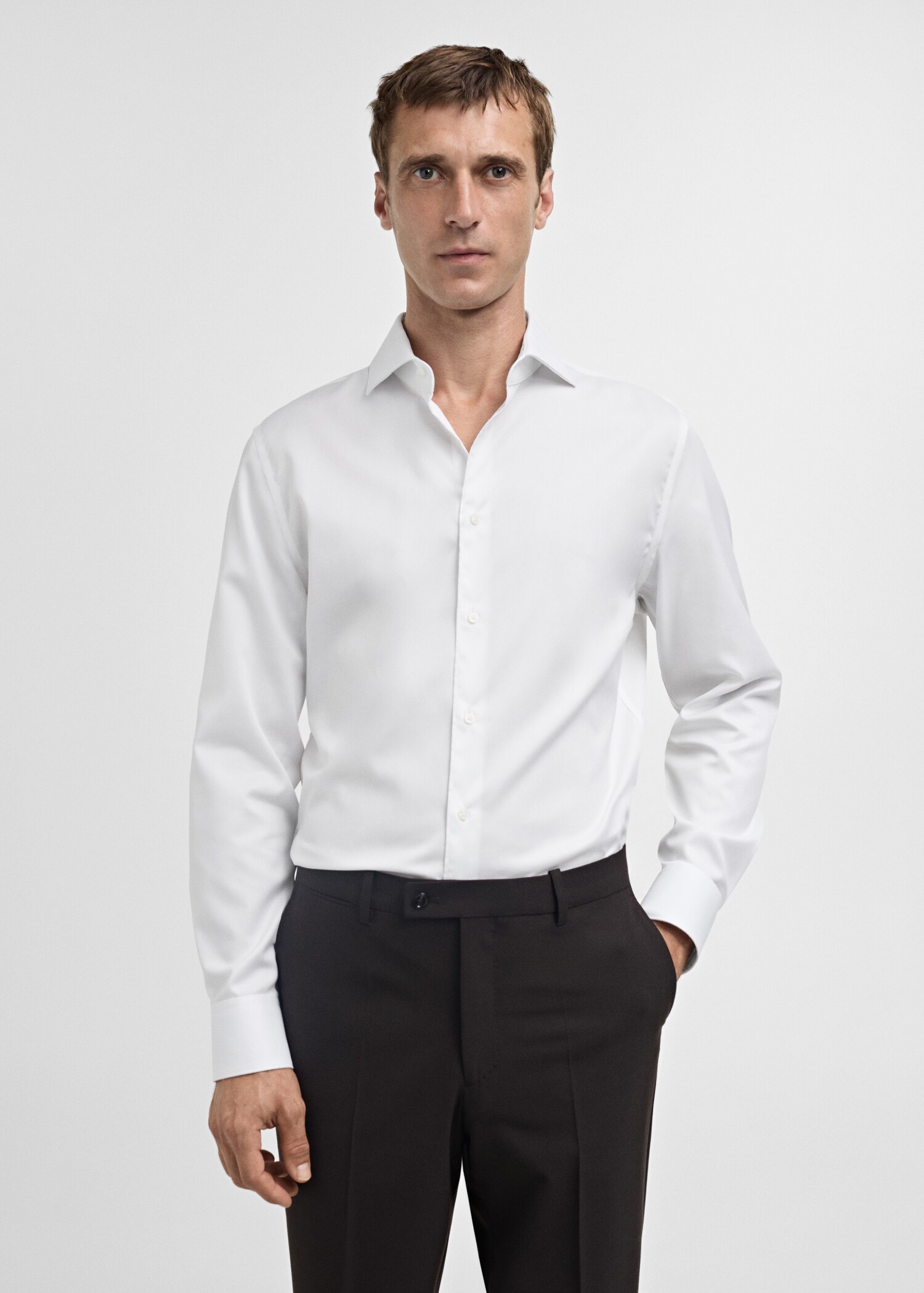 100% cotton slim fit shirt - Medium plane