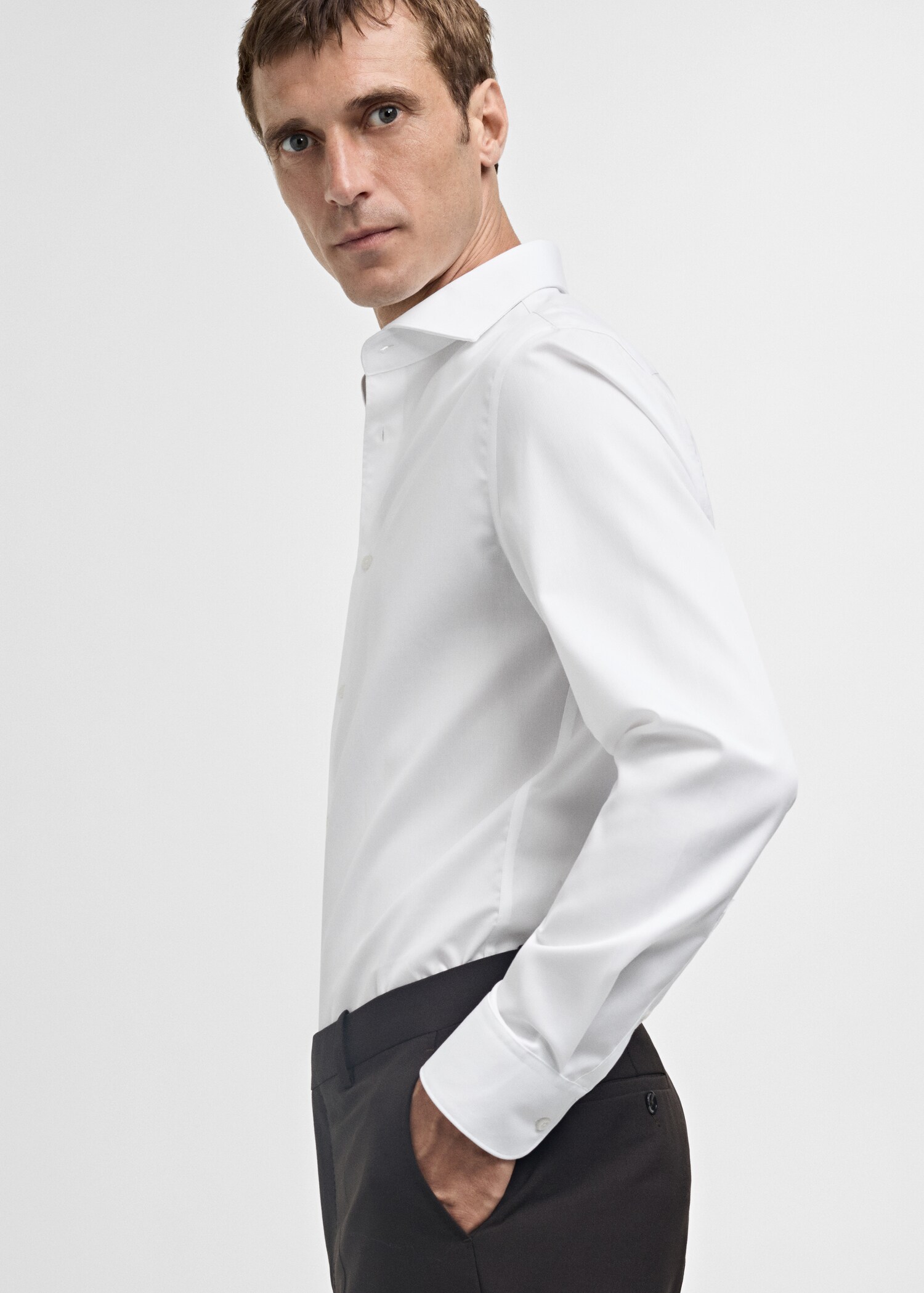 100% cotton slim fit shirt - Details of the article 2
