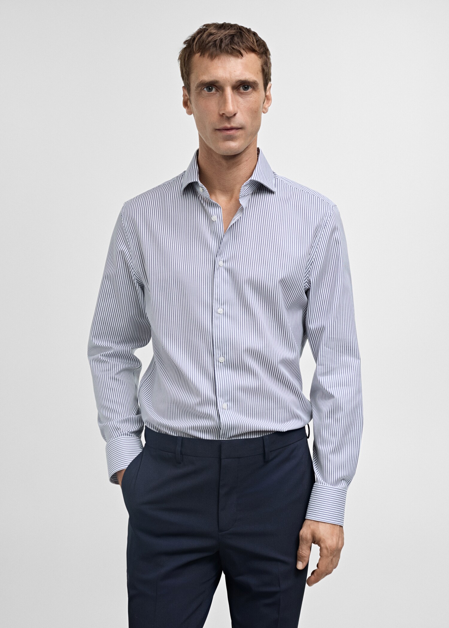 100% cotton slim fit shirt - Medium plane