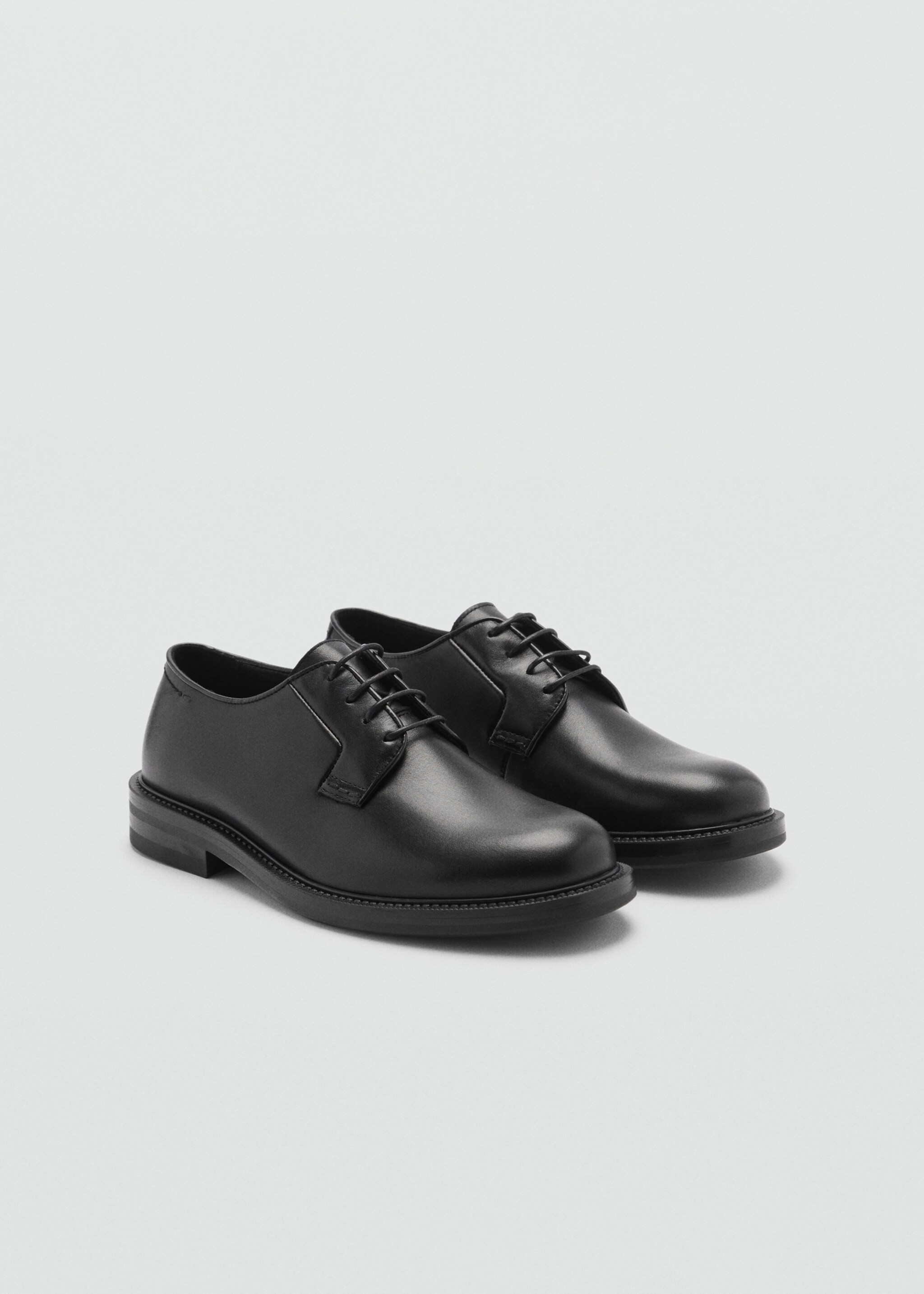 100% leather suit shoes - Medium plane, Black. Ref: 77095976-00.