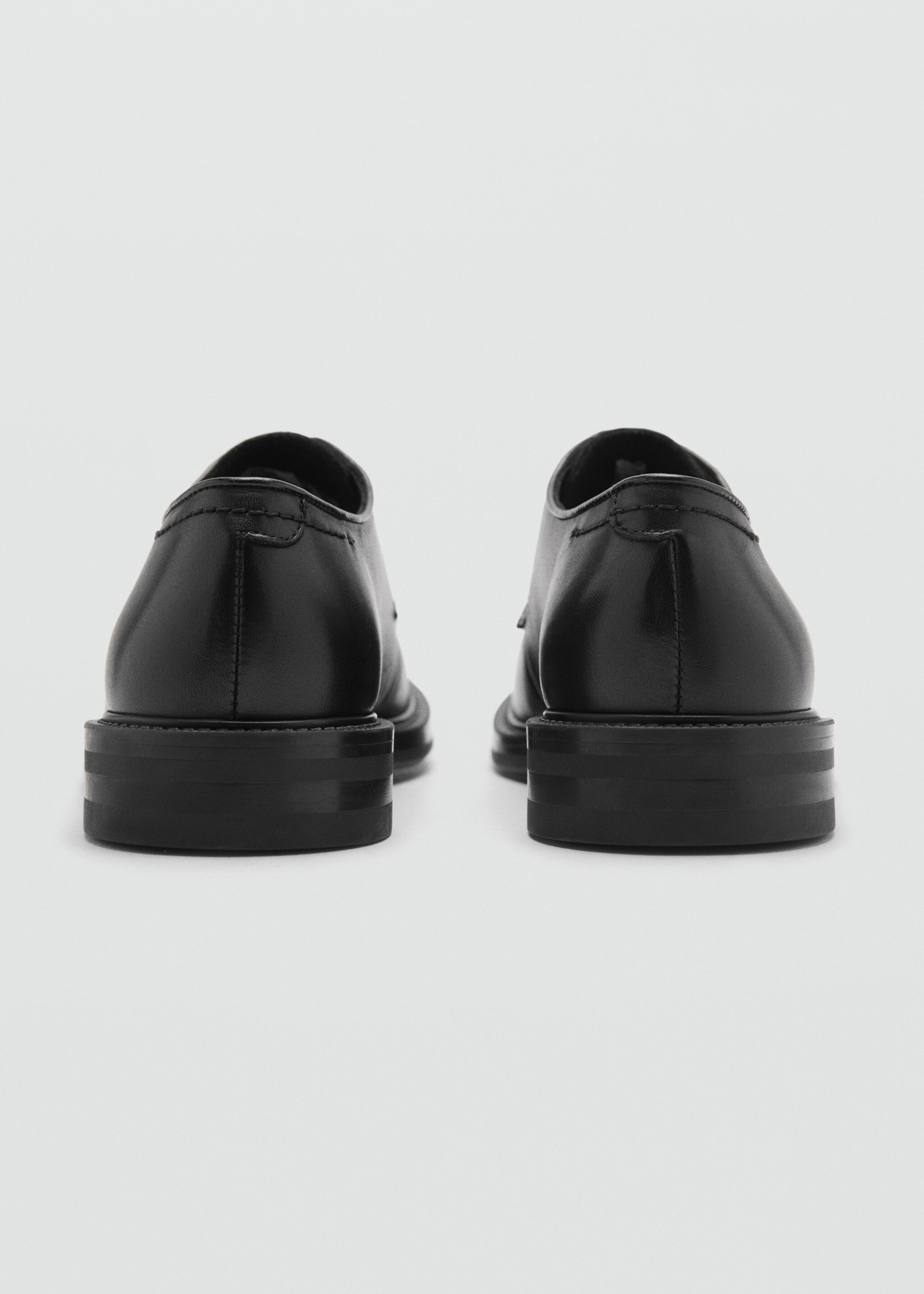 100% leather suit shoes - Details of the article 1, Black. Ref: 77095976-00.