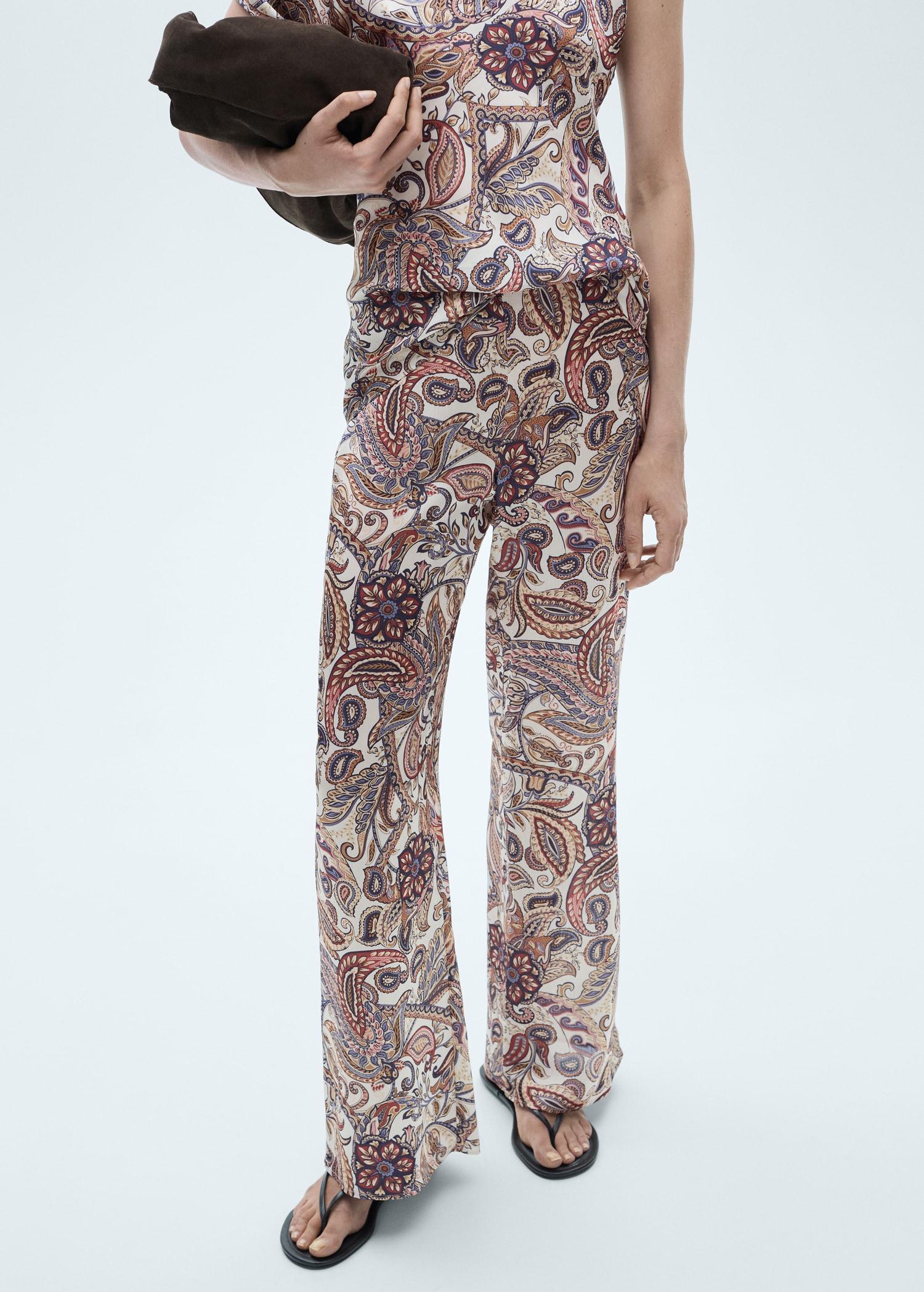 Flowy printed pants - Women | MANGO USA