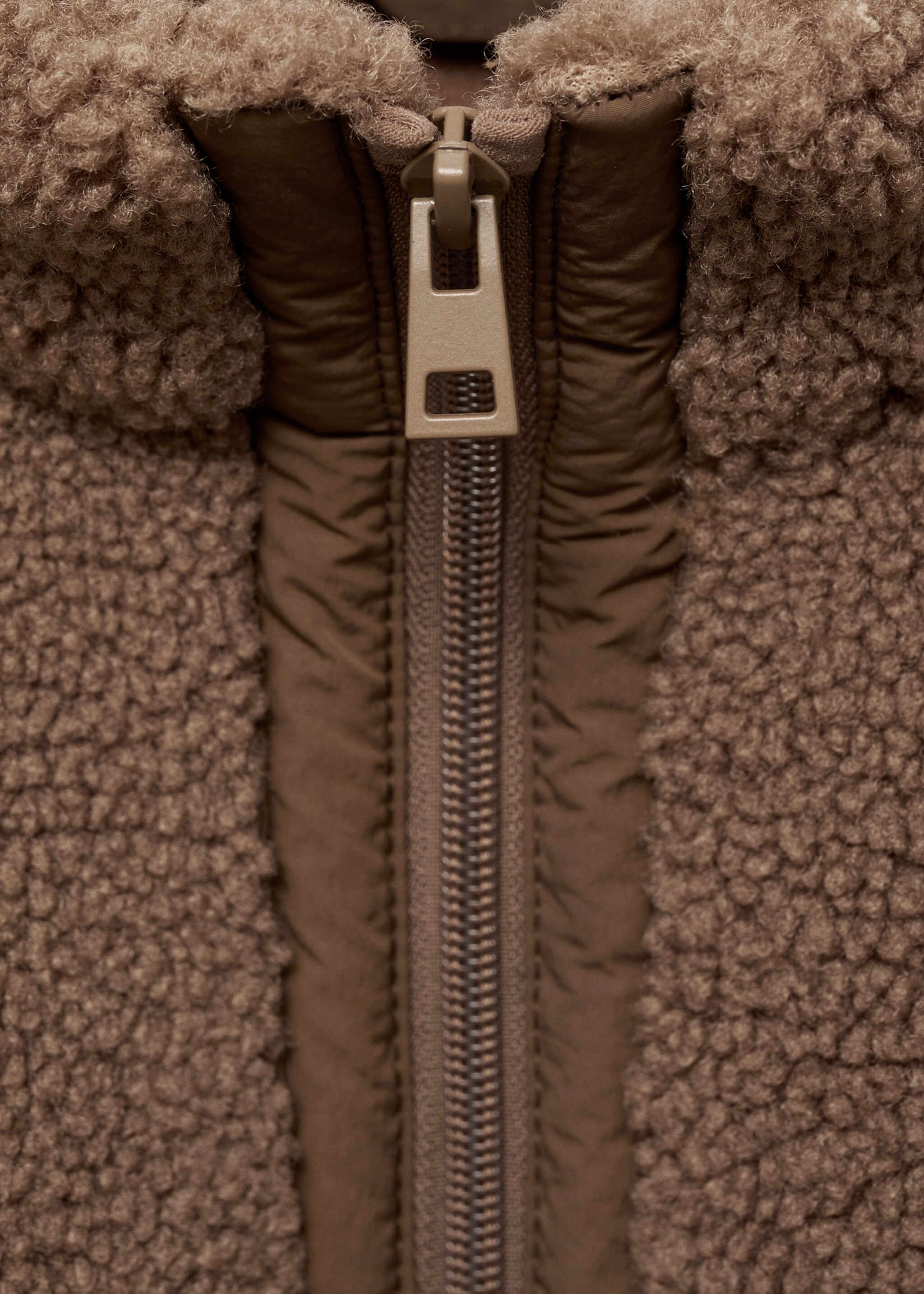 Blouson en cuir et imitation mouton - Détail de l'article 8