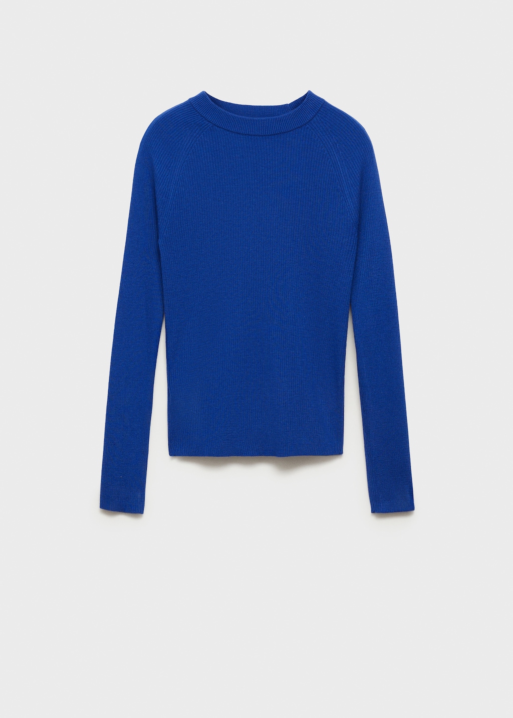 MANGO Fine ribbed knit sweater ink blue XS Woman