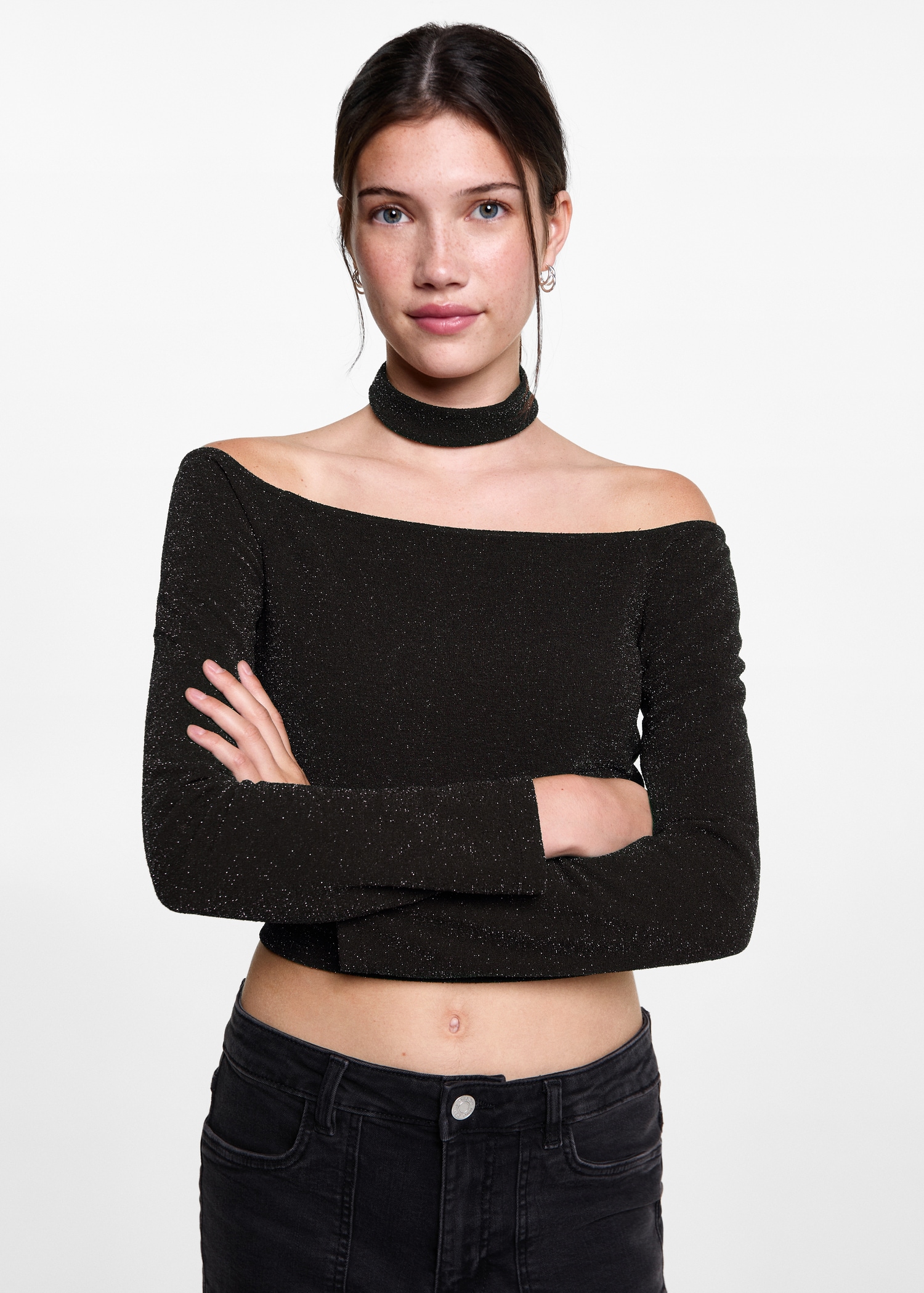 Choker lurex top - Medium plane