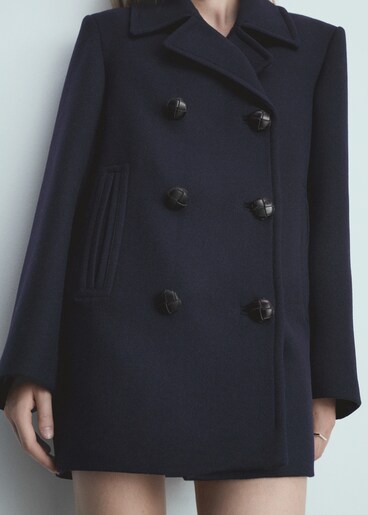 Structured oversize wool coat Women MANGO USA
