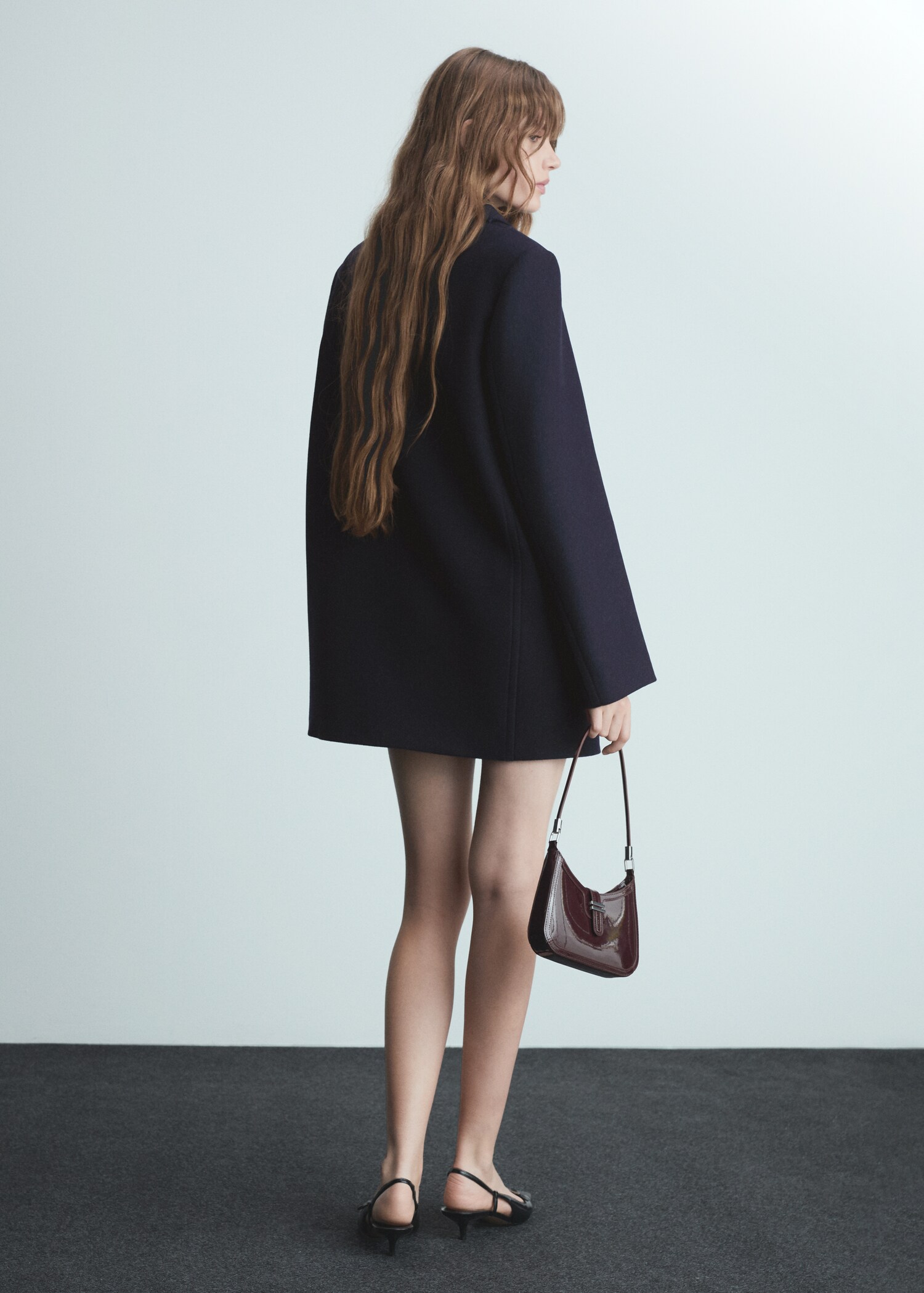Manteau laine oversize structuré - Verso de l’article