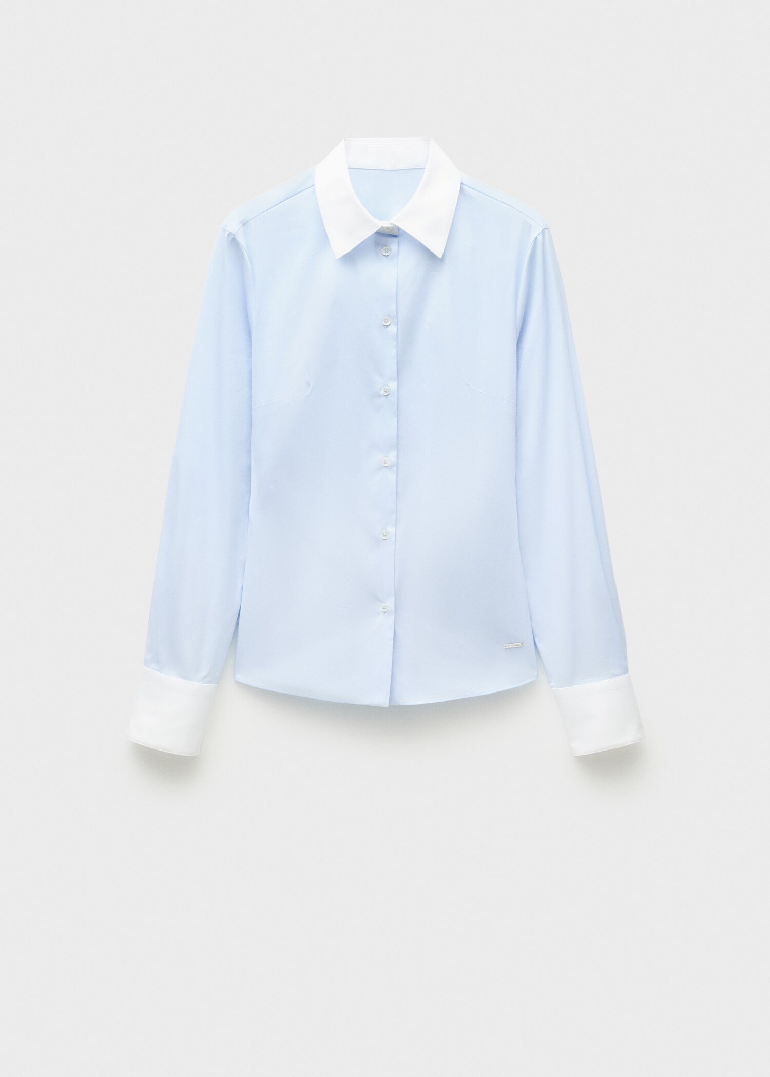 Poplin shirt with contrasting details - Article without model